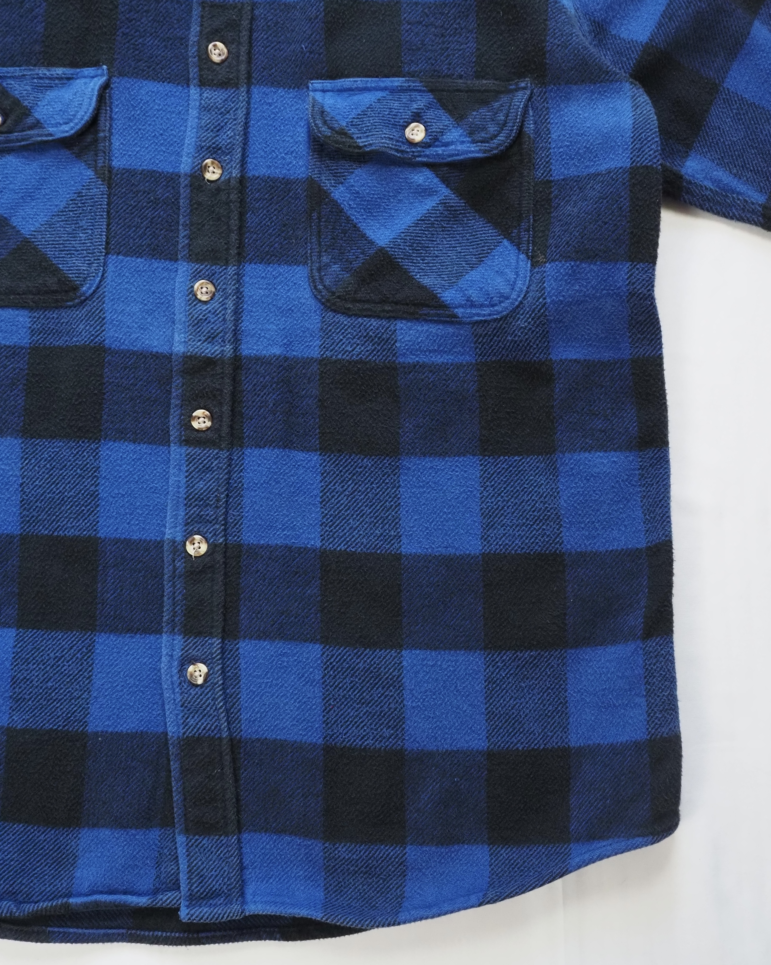 【VCM入荷】90’s Fivebrother ヘヴィネル ブルー×ブラック ブロックチェック の画像 10