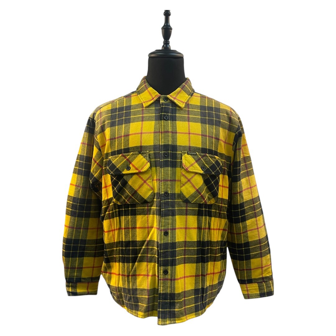 【Supreme】シュプリーム 24AW Quilted Plaid Shirt 24AW ” キルティング  チェックシャツ M