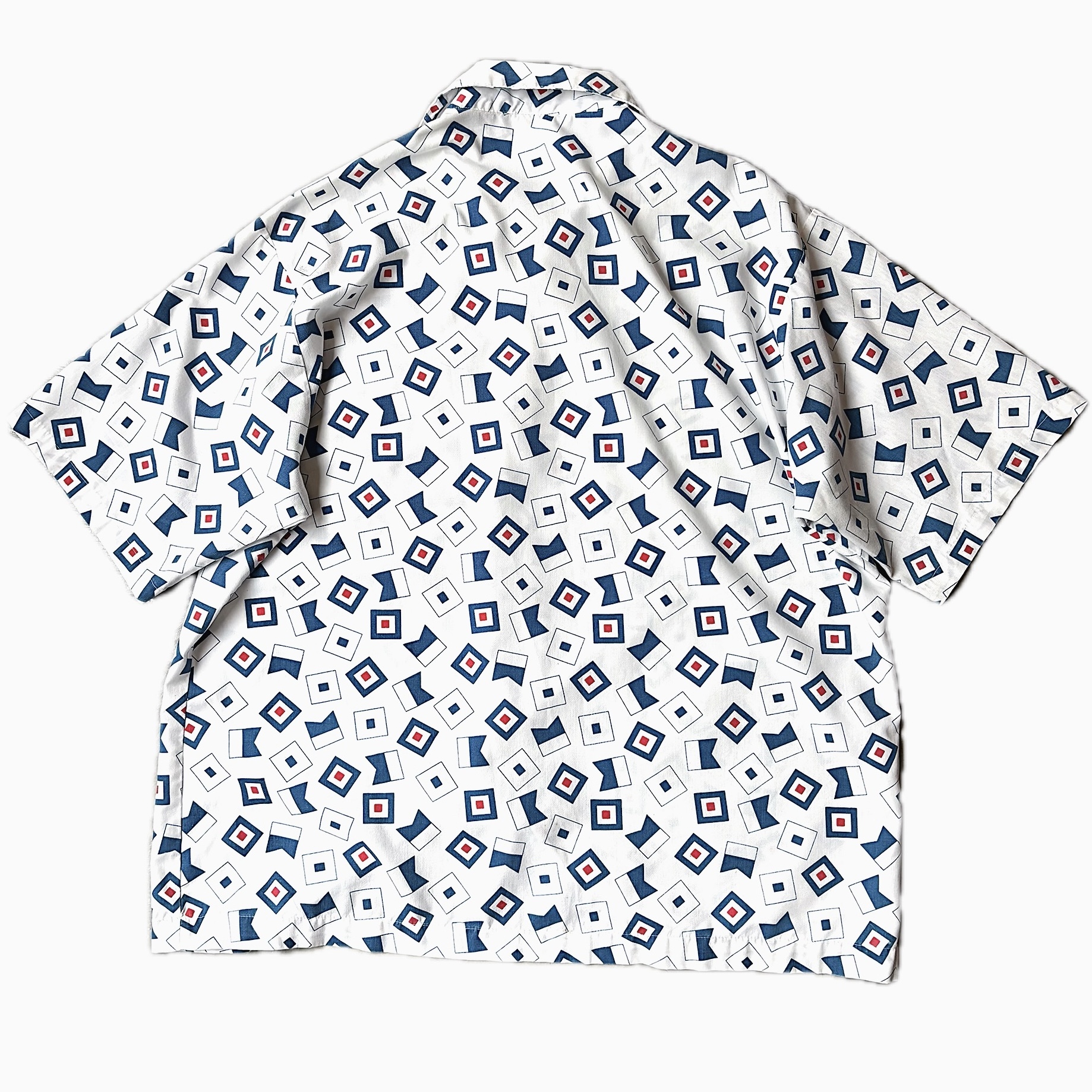 Vintage 80～90's【Crown Club】Patterned Short Sleeve Shirt の画像 2