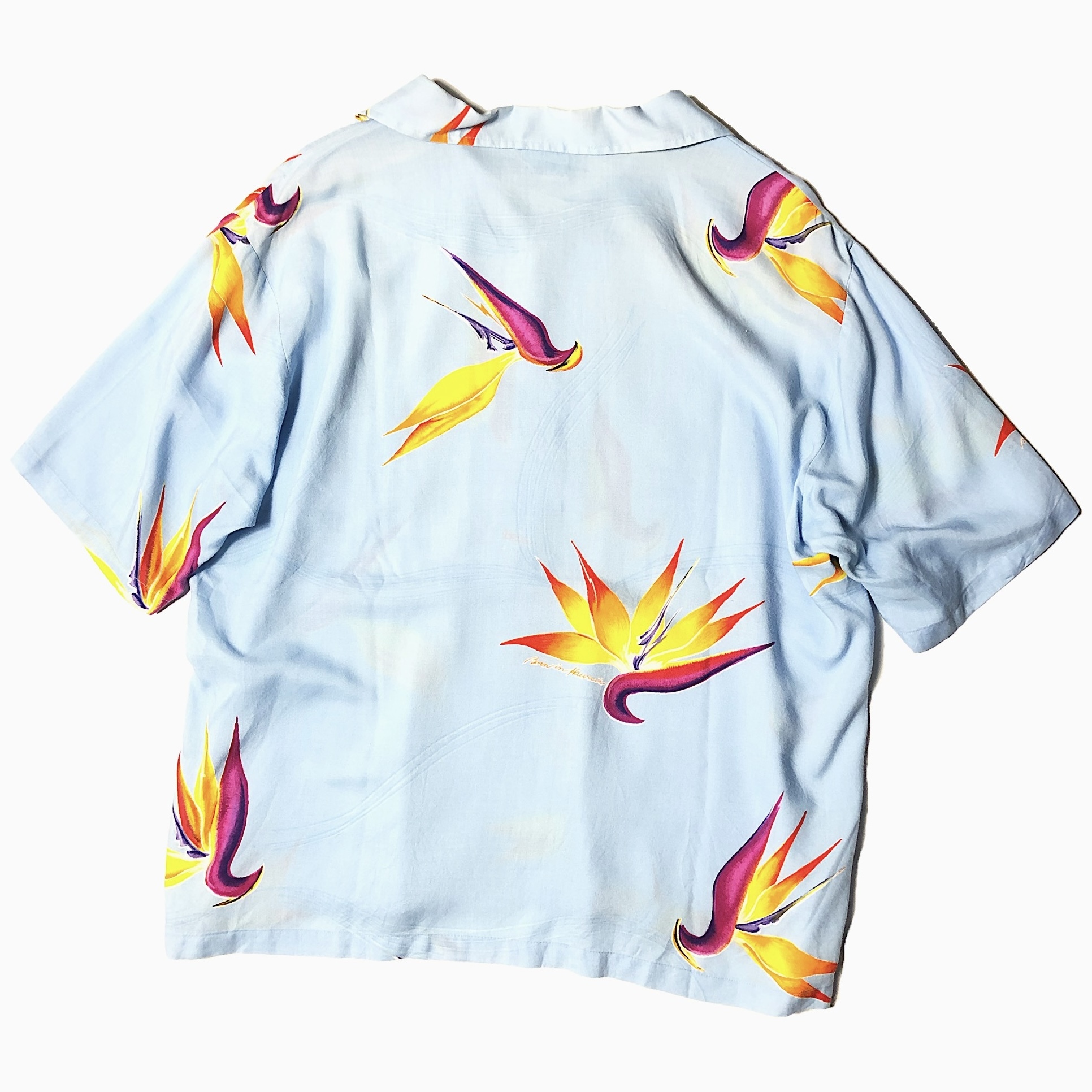 Vintage 80's【Lightning Bolt】Short Sleeve Rayon Hawaiian Shirt の画像 2