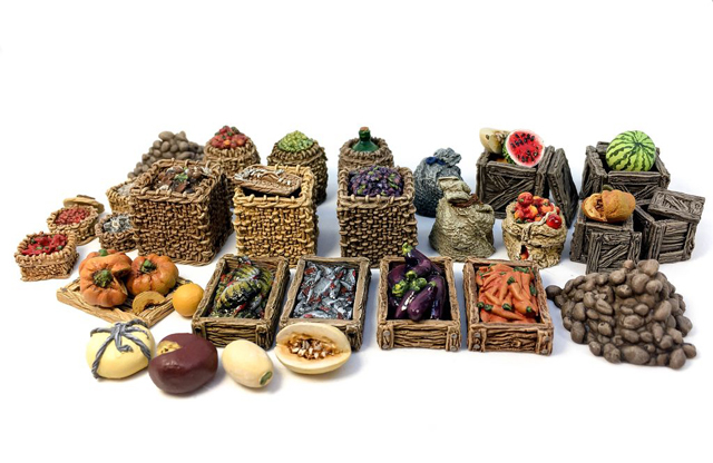 野菜と果物、魚の市場 - 画像2