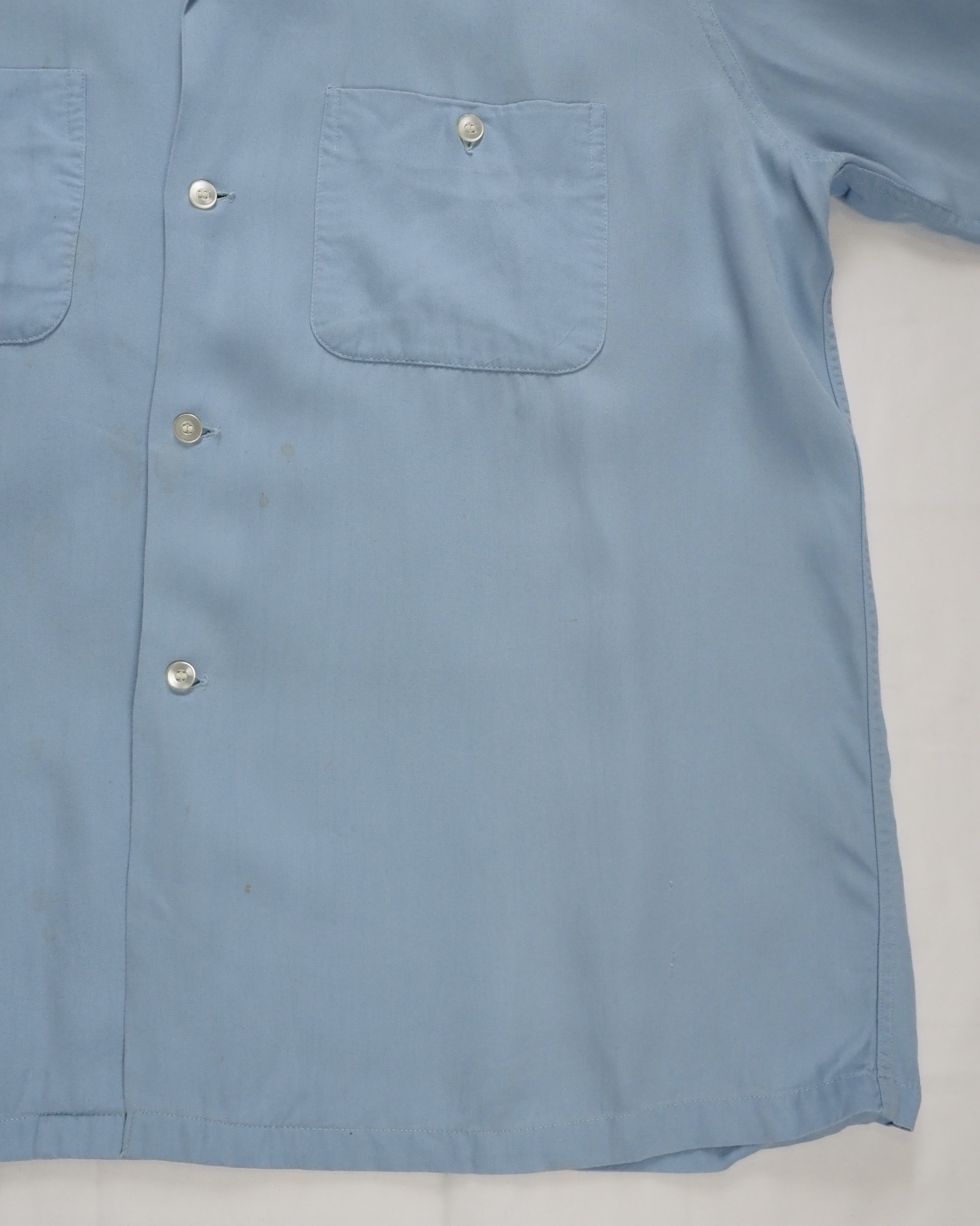 60’s Arrow レーヨンシャツ 水色 の画像 8