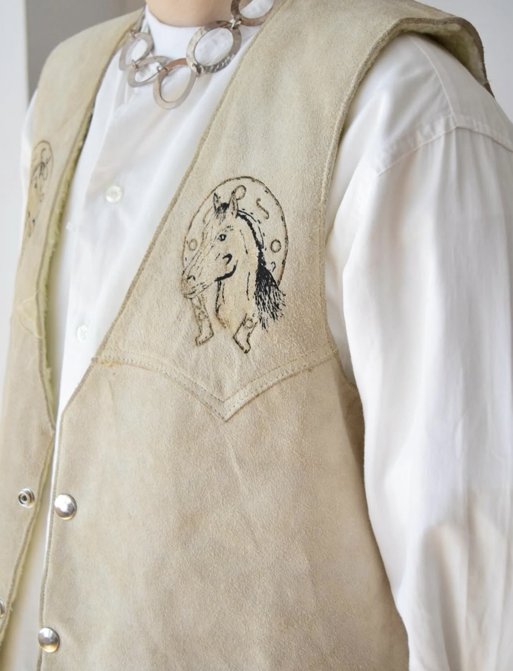 Western suede vest の画像 3