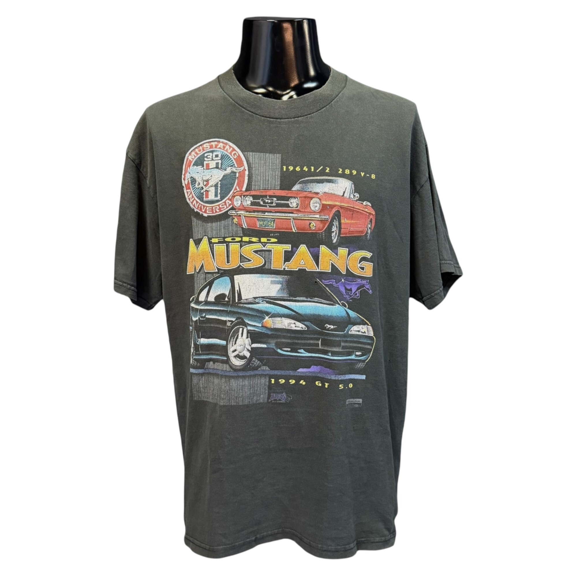 【FORD MUSTANG】フォード マスタング 19641/2 289V8 USA製 LEEタグ Vintage Tシャツ L