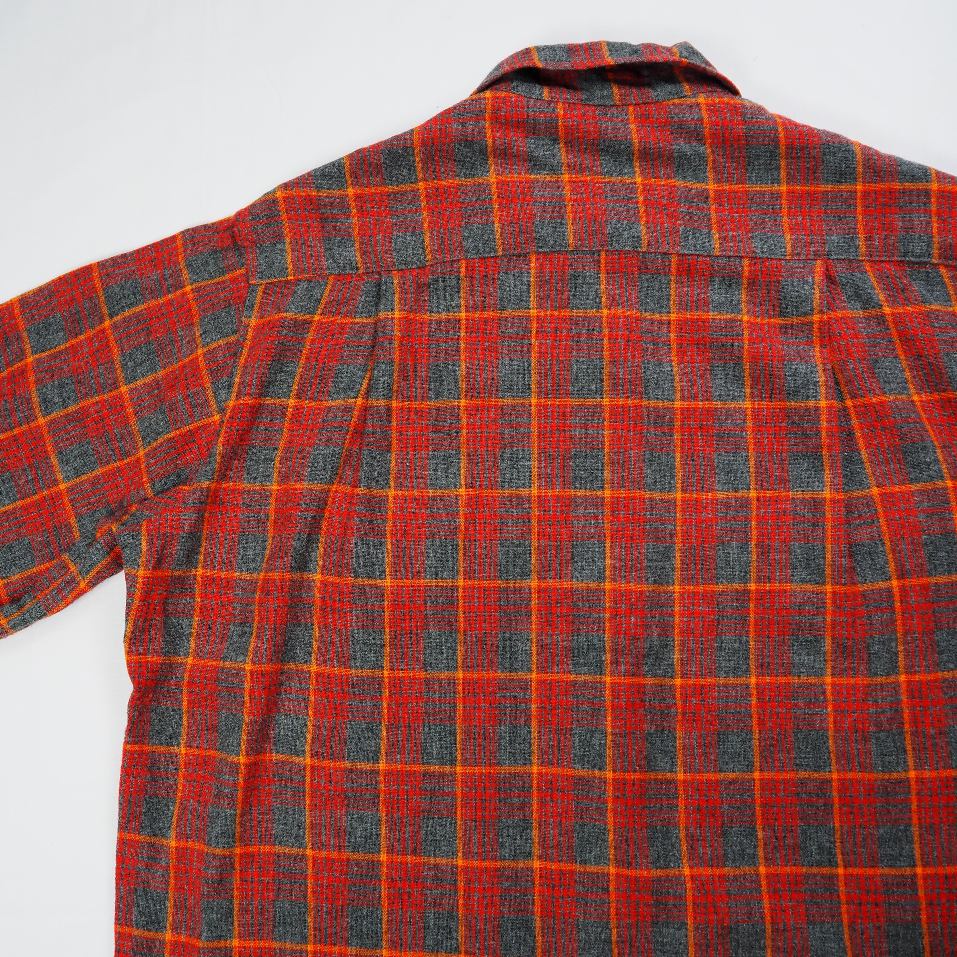 【9/23 20:00入荷】50's ウールシャツ レッド×グレー の画像 12