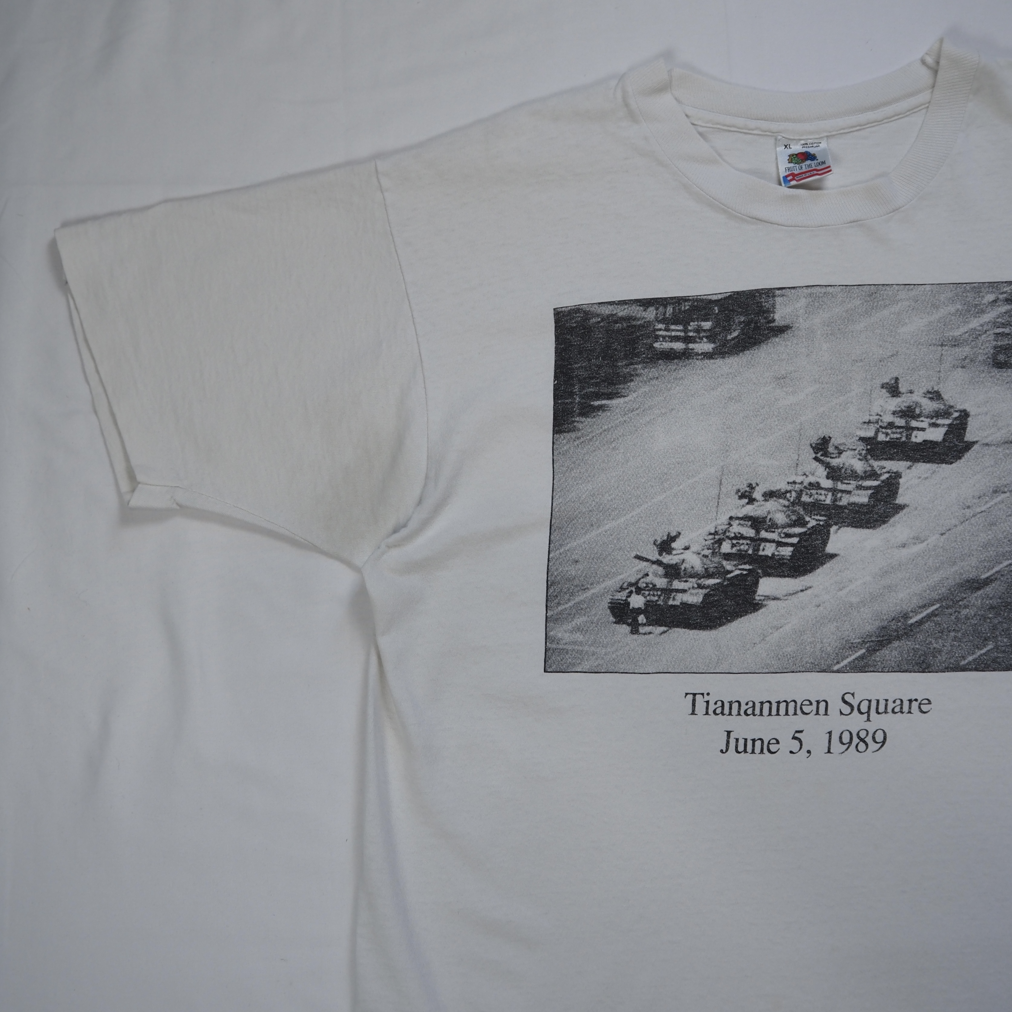 90’s フルーツタグ 天安門事件 Tシャツ XLサイズ の画像 3