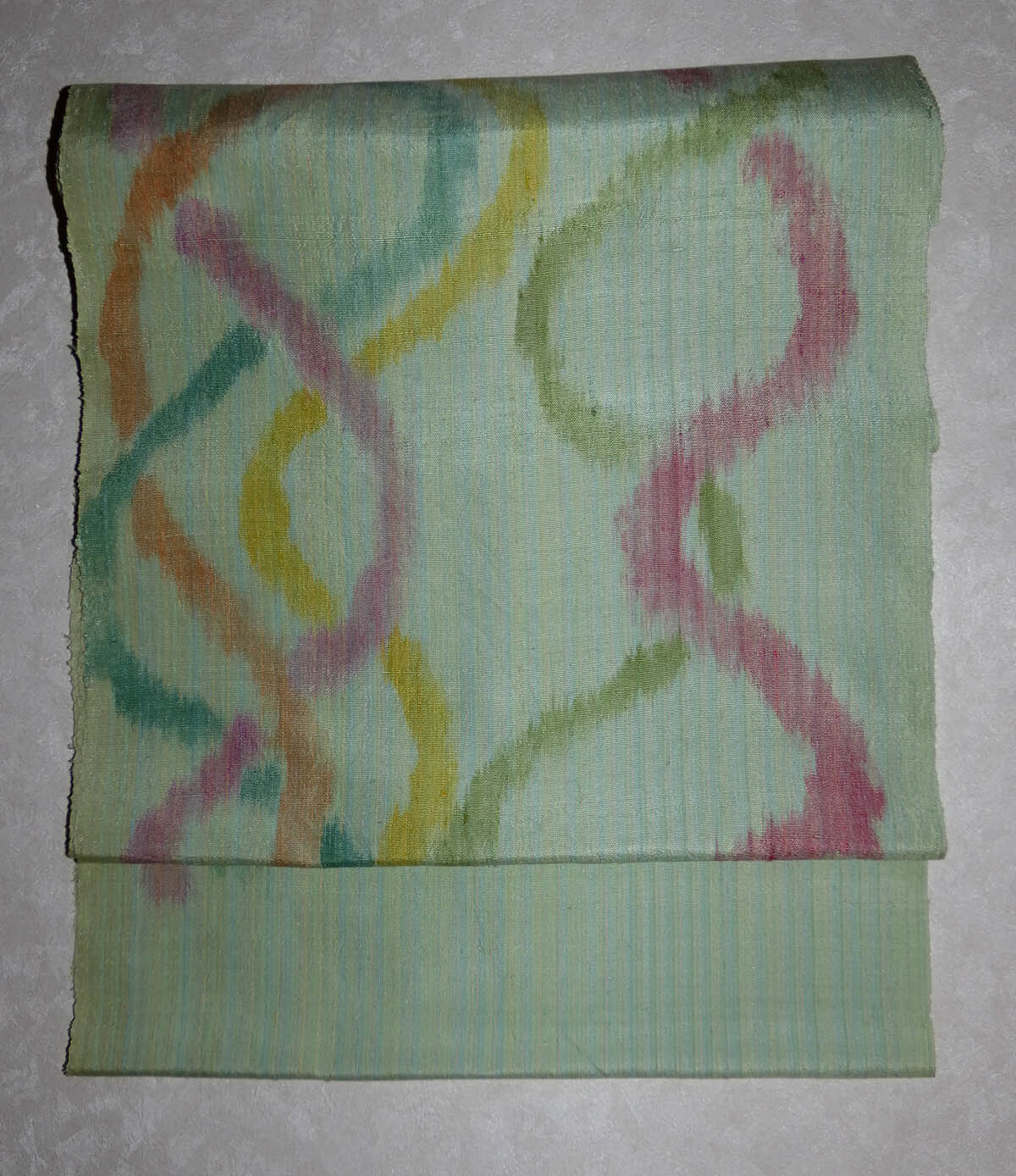 ほぐし捺染絣 名古屋帯 平谷悠律子作 Jizaiya