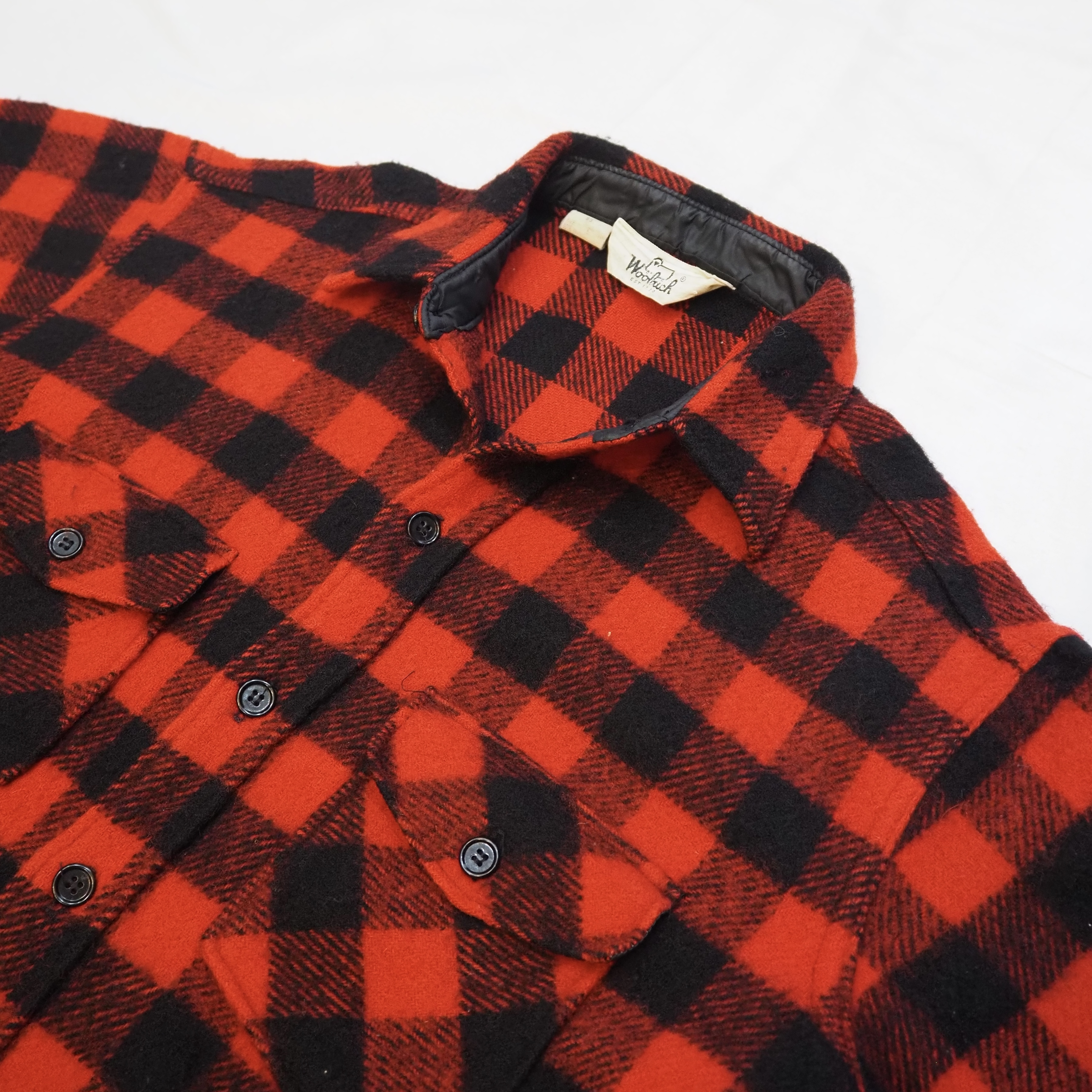 80’s Woolrich ウールシャツ バッファローチェック Lサイズ の画像 6