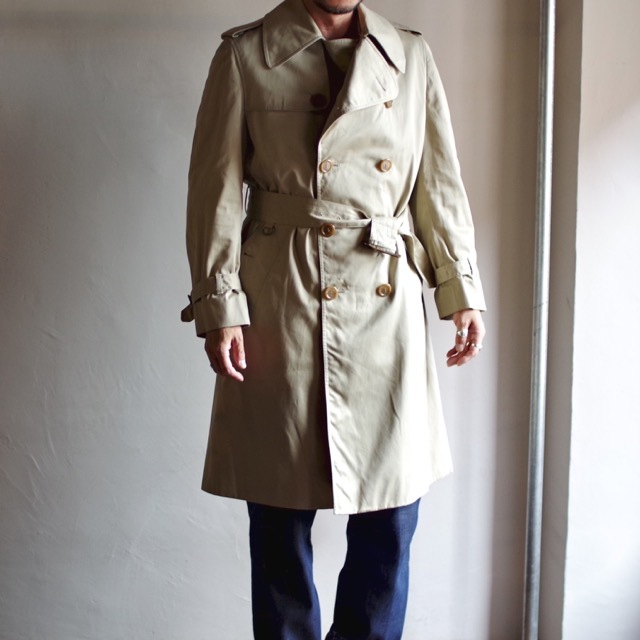 1970s Aquascutum Trench Coat 70年代 アクアスキュータム トレンチ コート カナダ製 古着屋 仙台 Biscco 古着 Vintage 通販