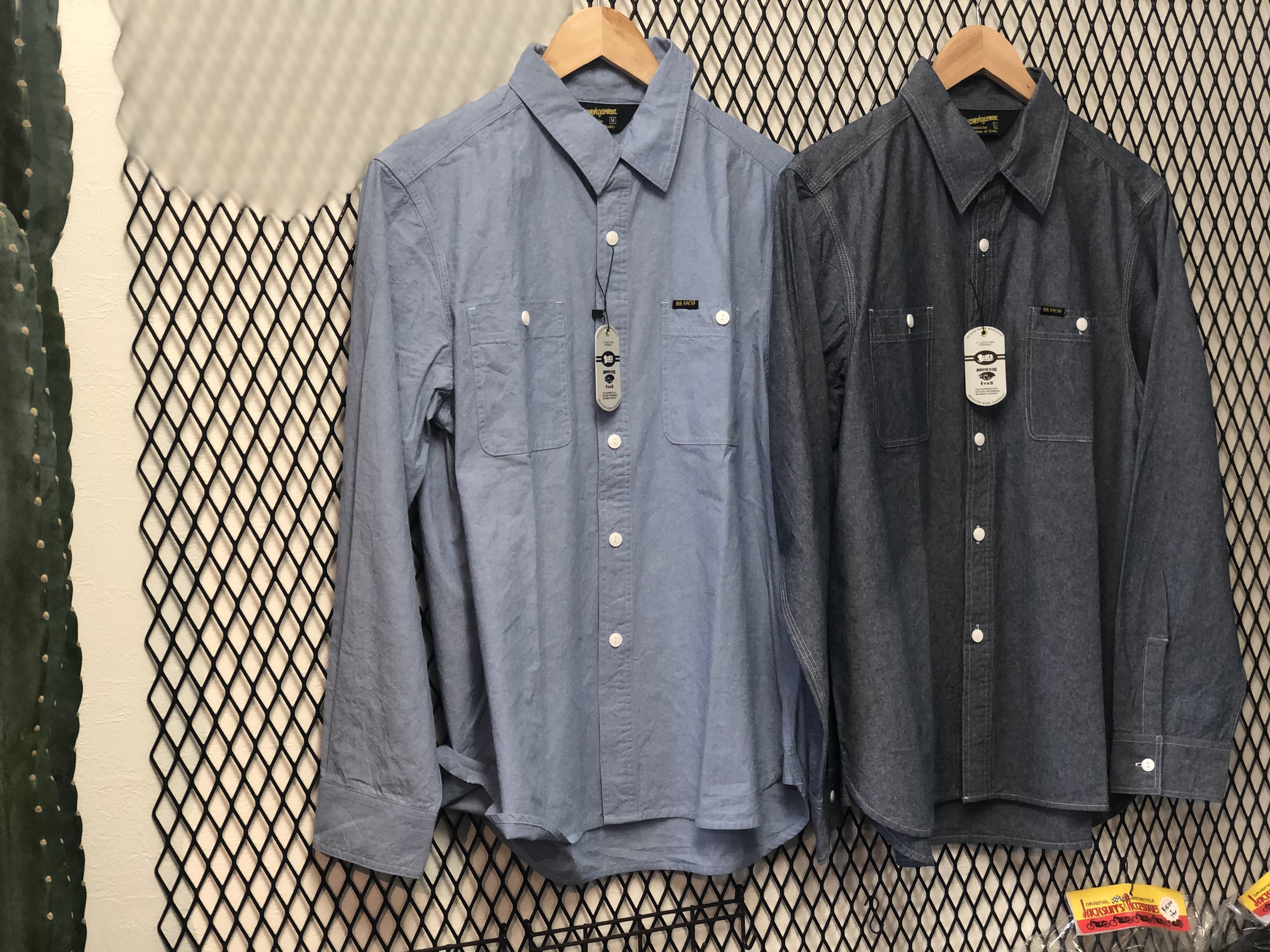 BLUCO/ブルコ2020SS「Chambray L/S Work Shirts/シャンブレーロングスリーブワークシャツ」(OL-121