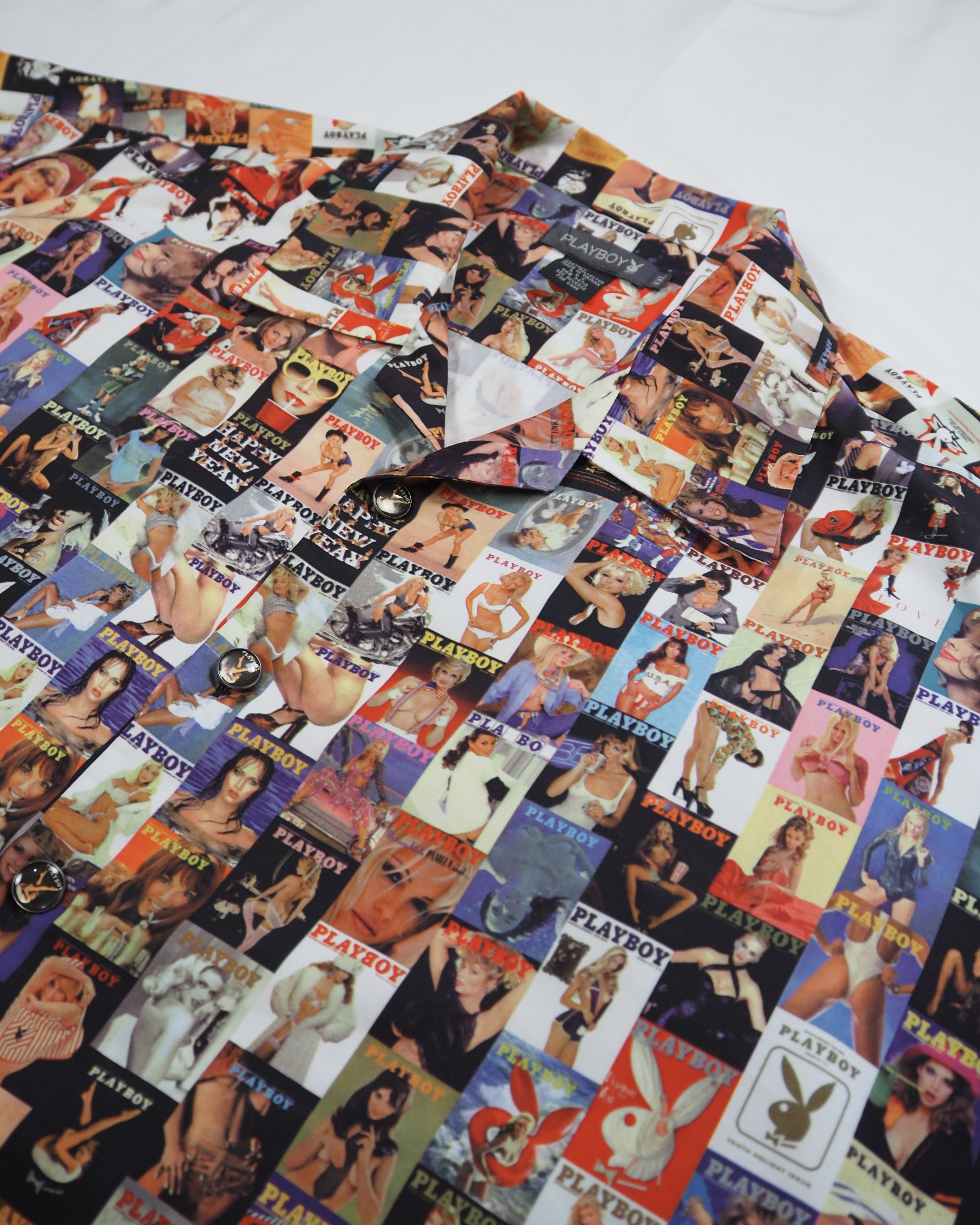 90’s PLAY BOY 総柄シャツ XXL の画像 9