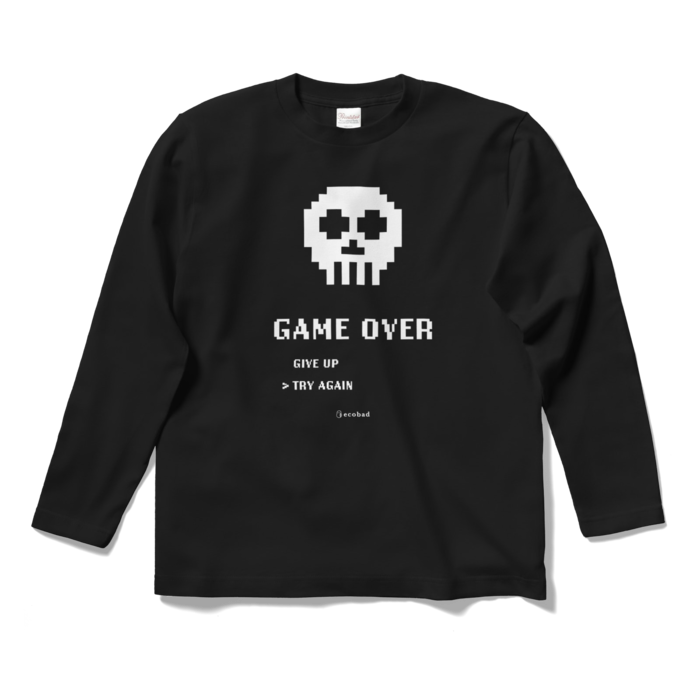 Ecobad ロングスリーブtシャツ Game Over 色違い有 グラフィックファッションアイテム専門店ecobad エコバド
