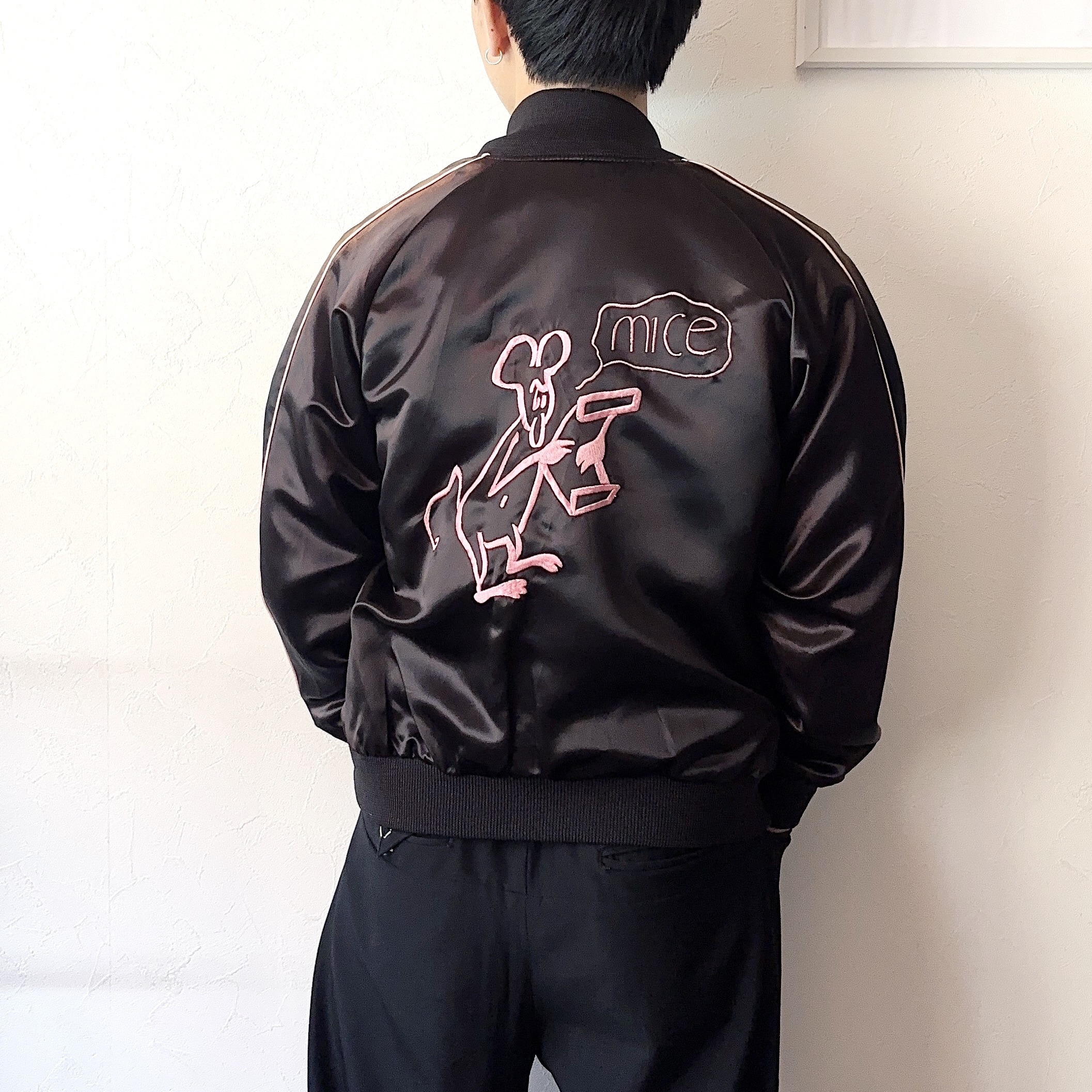 Vintage 70～80's【GARY MANDEL】"MICE" Satin Jacket の画像 4