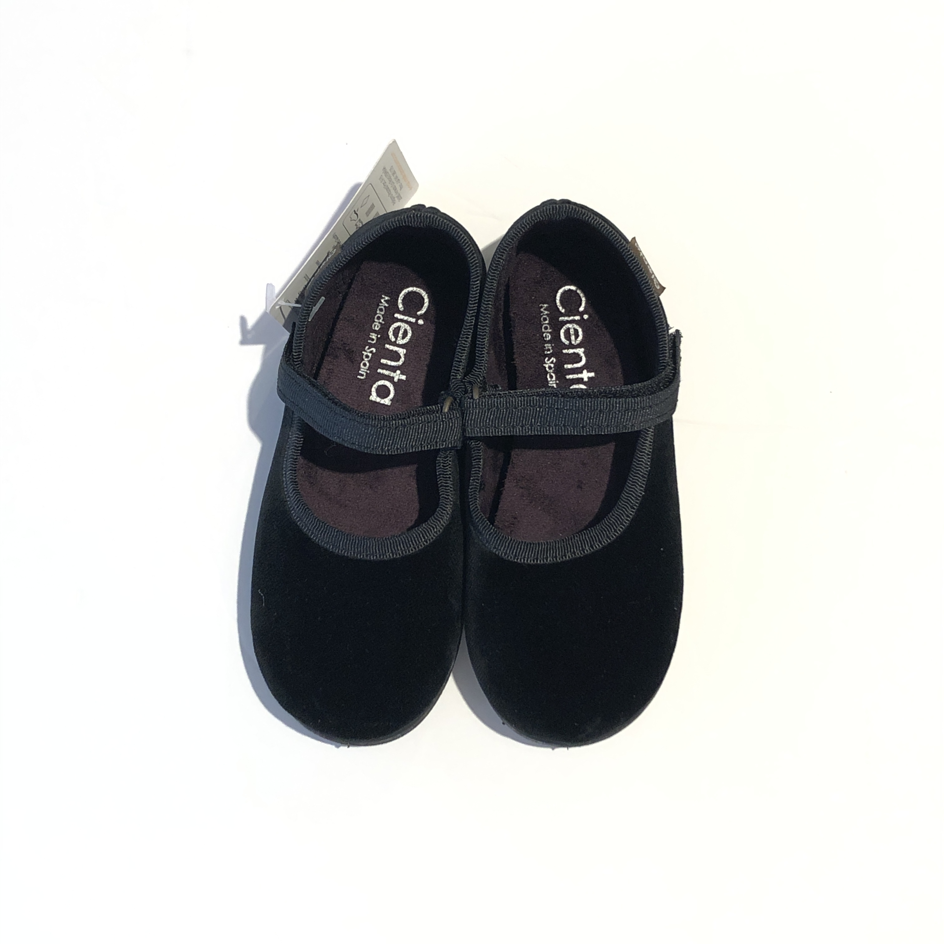 Cienta ベルクロワンストラップ バレエシューズ 13 5cm 16cm Black Kobito De Punch コビトデパンチ