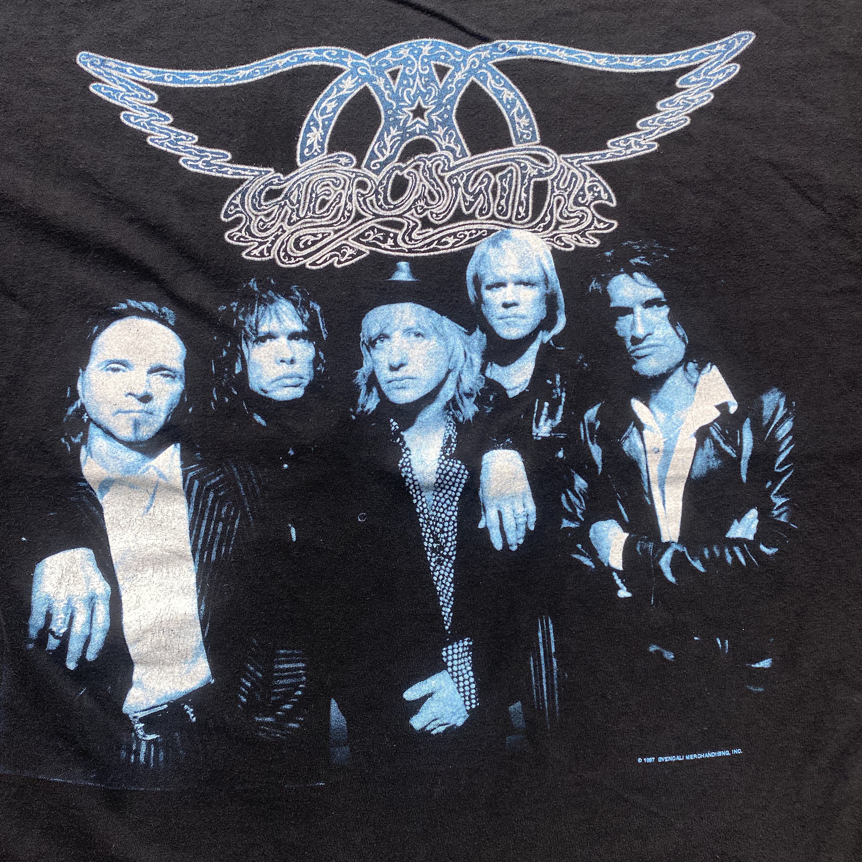 90年代 Aerosmith エアロスミス Nine Lives World Tour バンドtシャツ ヴィンテージ メンズl 古着 Tシャツ Cave 古着屋 公式 古着通販サイト 期間限定プライスダウン開催中