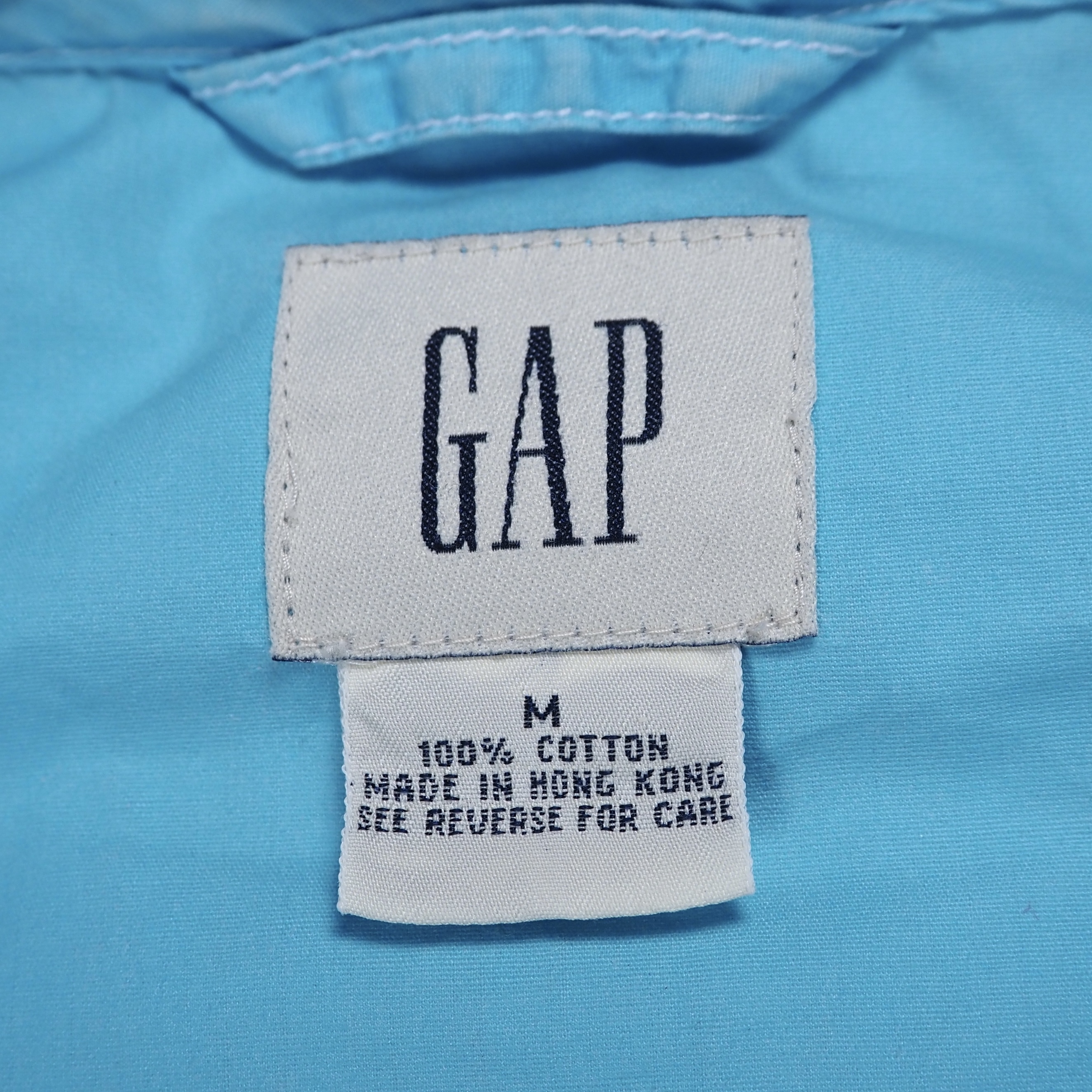 00’s OLD GAP コットンアノラックジャケット 水色 Mサイズ の画像 4