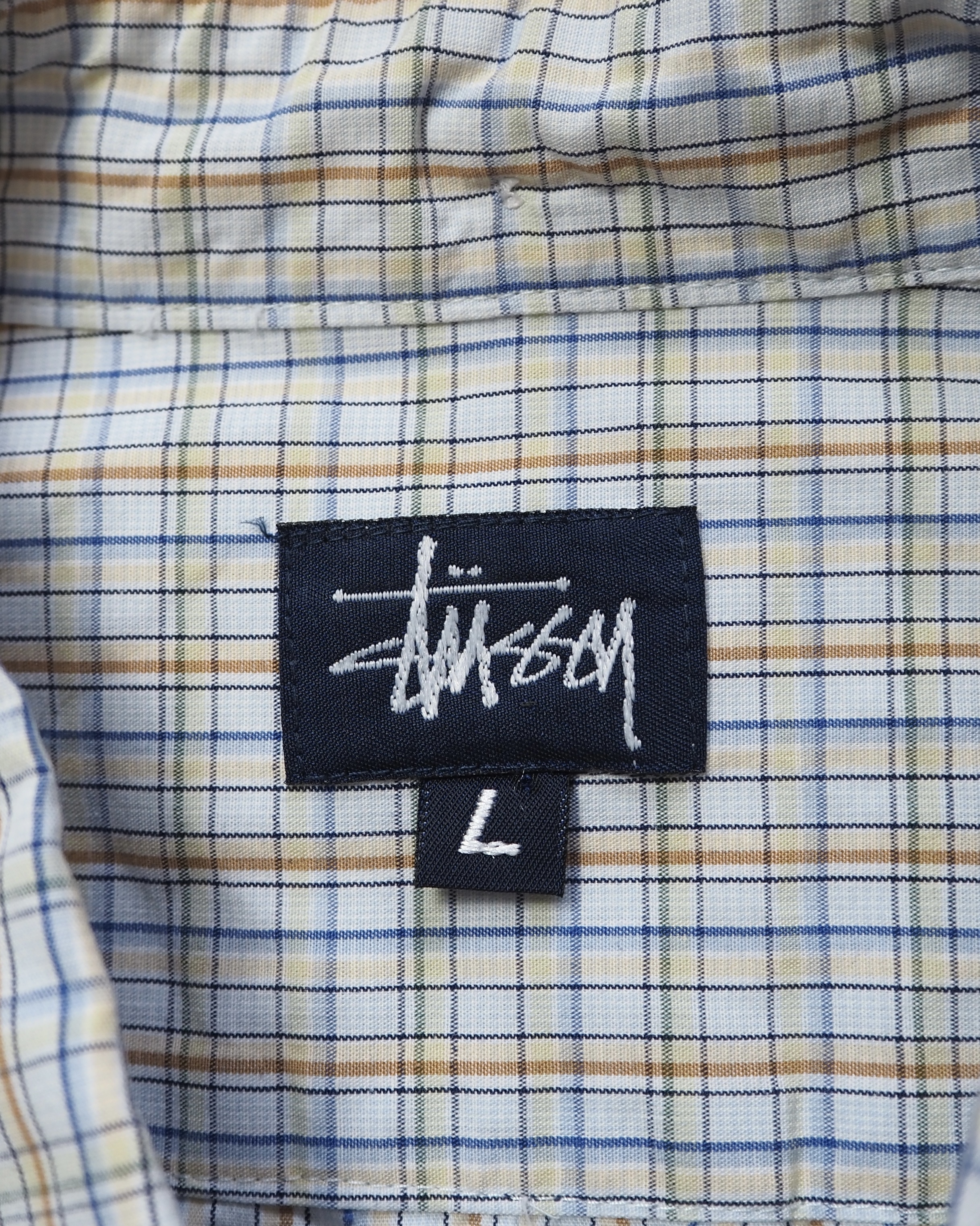 90’s OLD STUSSY 紺タグ 半袖シャツ Lサイズ の画像 7