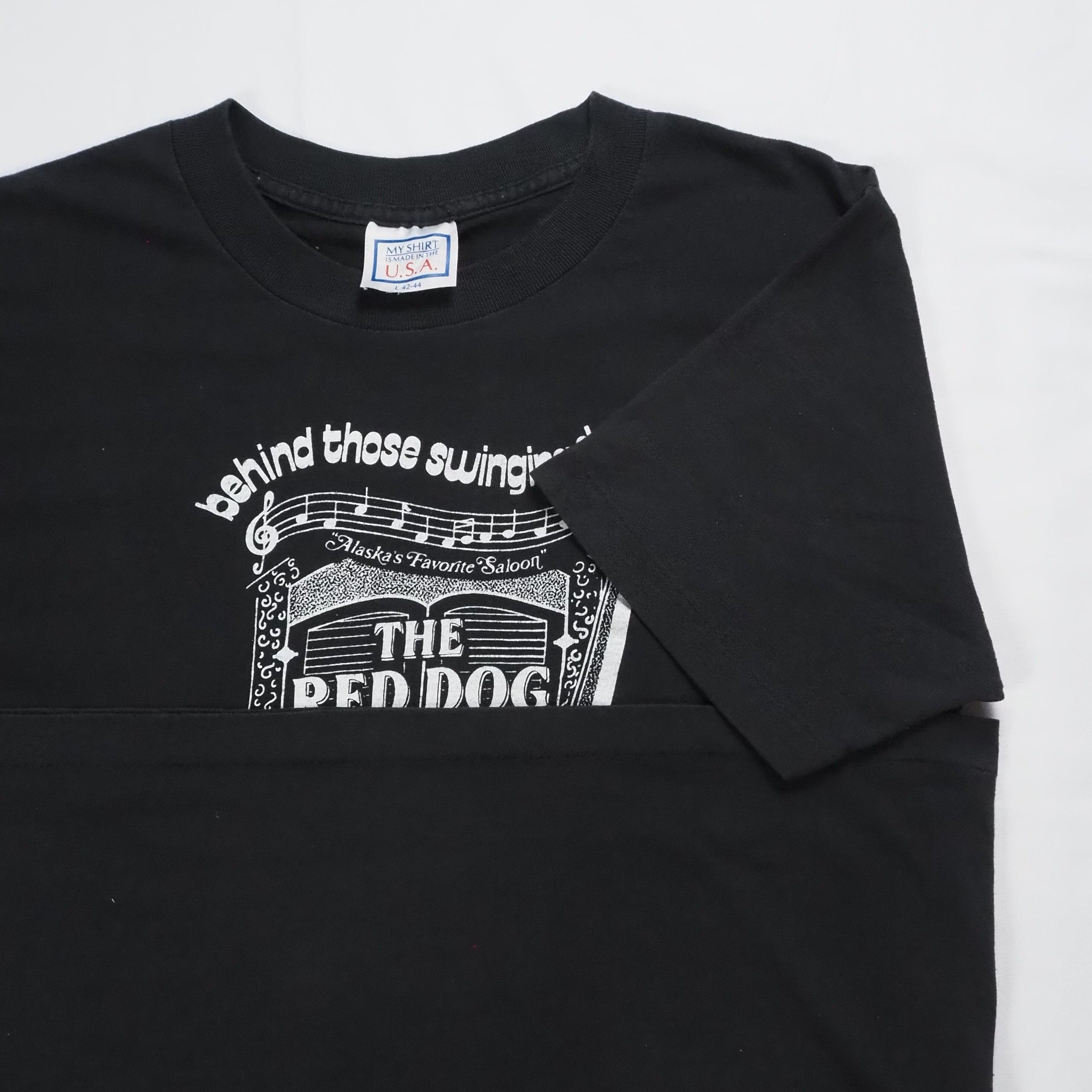 90's アラスカ バーTシャツ Lサイズ ブラック の画像 10