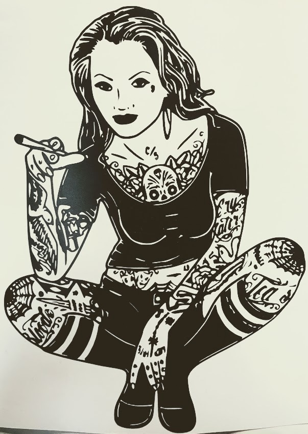 カッティング ステッカー ウォール インテリア スケボー ストリート ギャング チカーノ Boonise