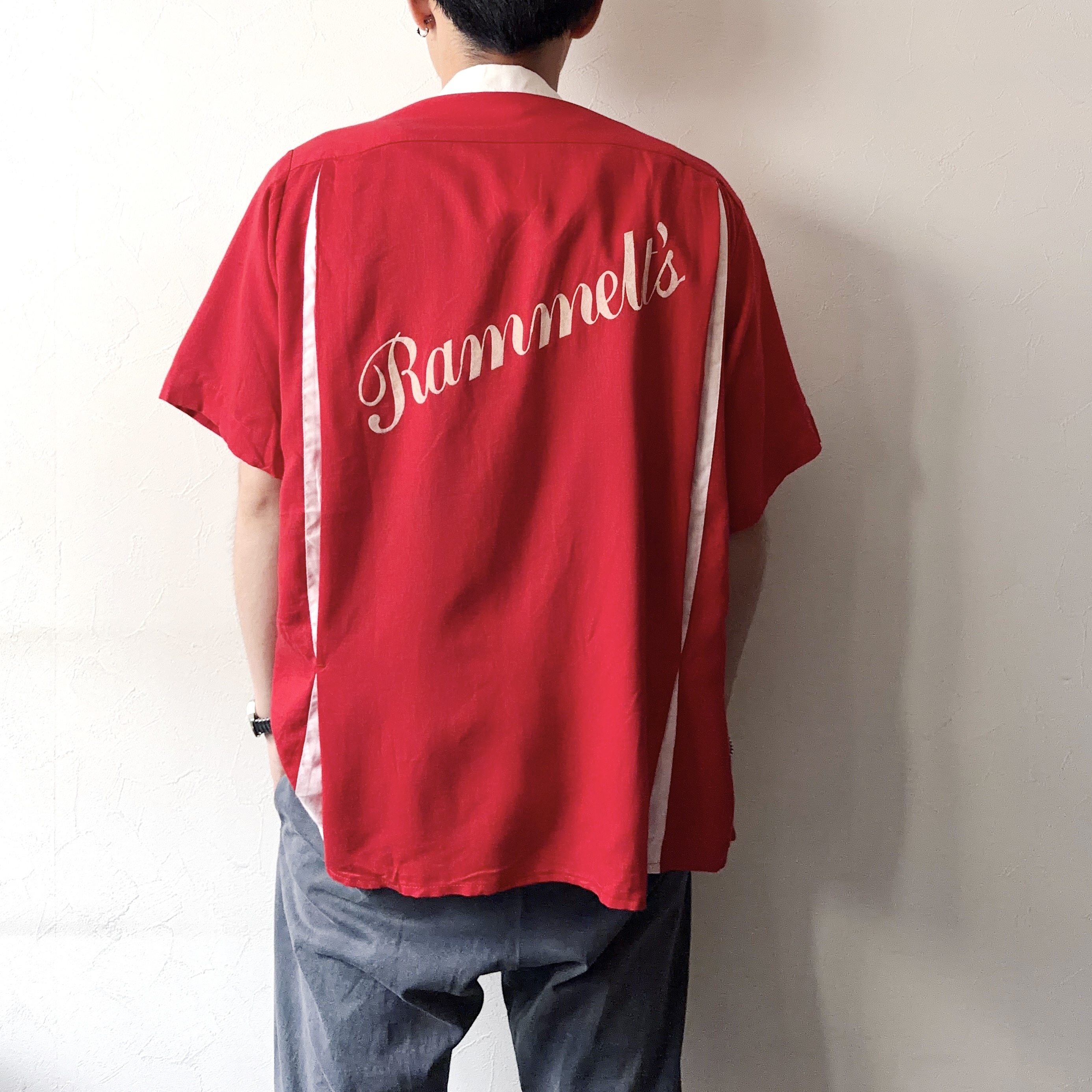 Vintage 70's【King Louie】"Rammelt's" Rayon Bowling Shirt の画像 4