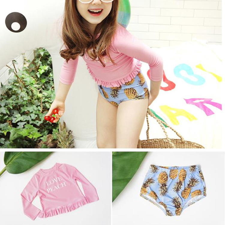 2点セット 韓国子供水着 ラッシュガード ピンク パイナップル 100 140 Q Toworld キュートワールド 子供 服 メール便は何点でも送料の合計は280円 2点セット 韓国子供水着 ラッシュガード ピンク パイナップル 100 140 Q Toworld キュートワールド 子供 服 メール便は何点でも送料の合計は280円
