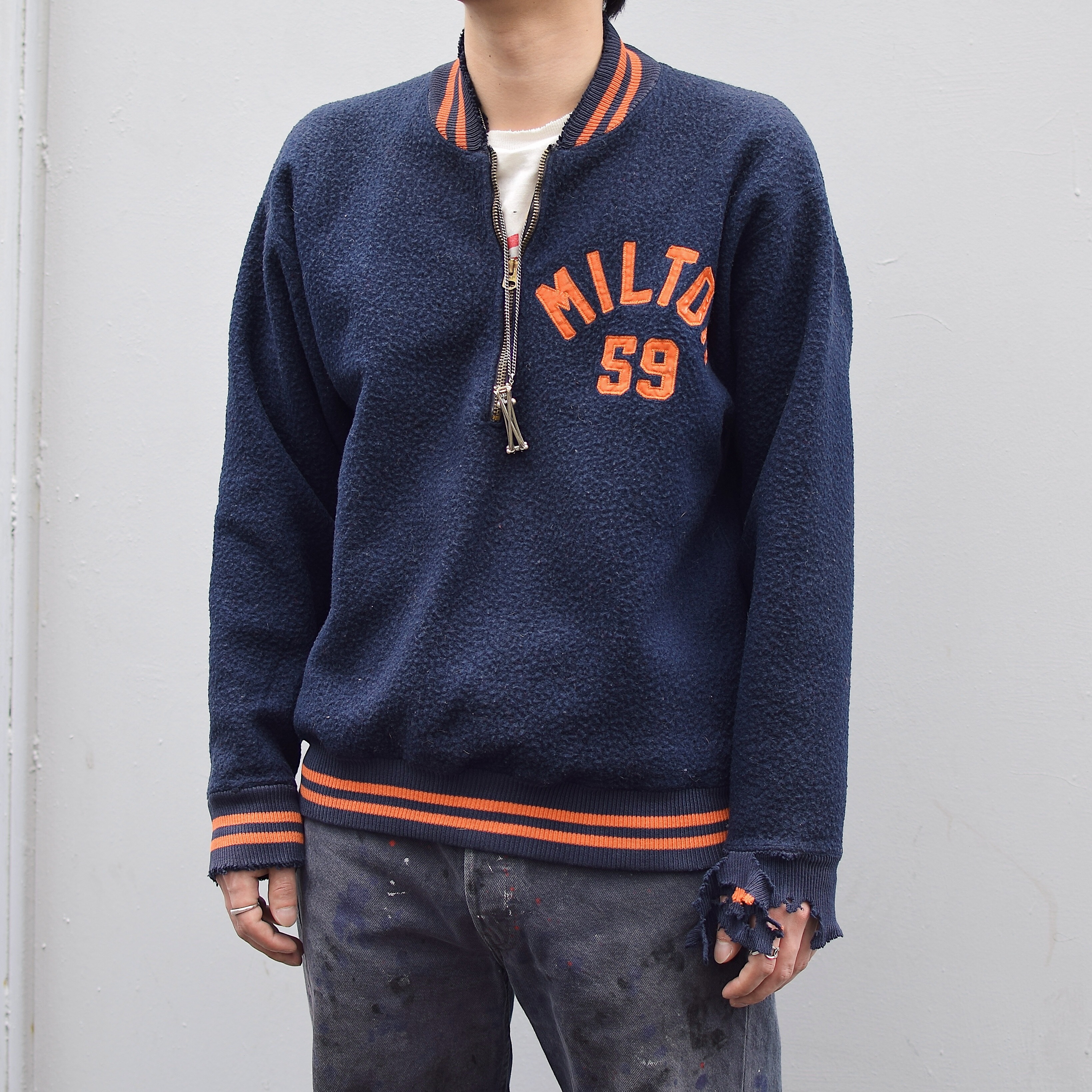 Vintage 60's【CHAMPION KNITWEAR】"MILTON 59" Pullover Fleece Jacket の画像 3