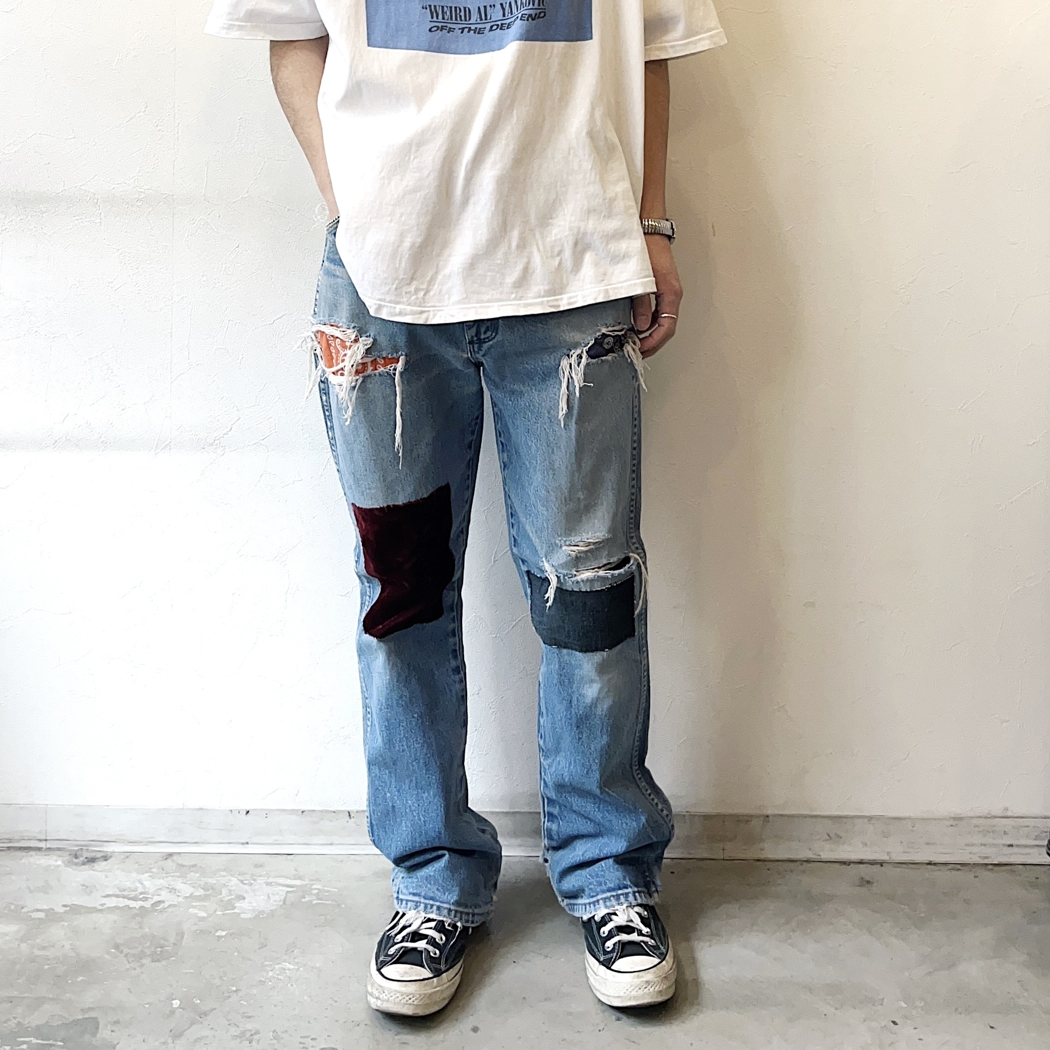 Vintage 80's【Wrangler】945NAV Grunge Denim Pants の画像 3