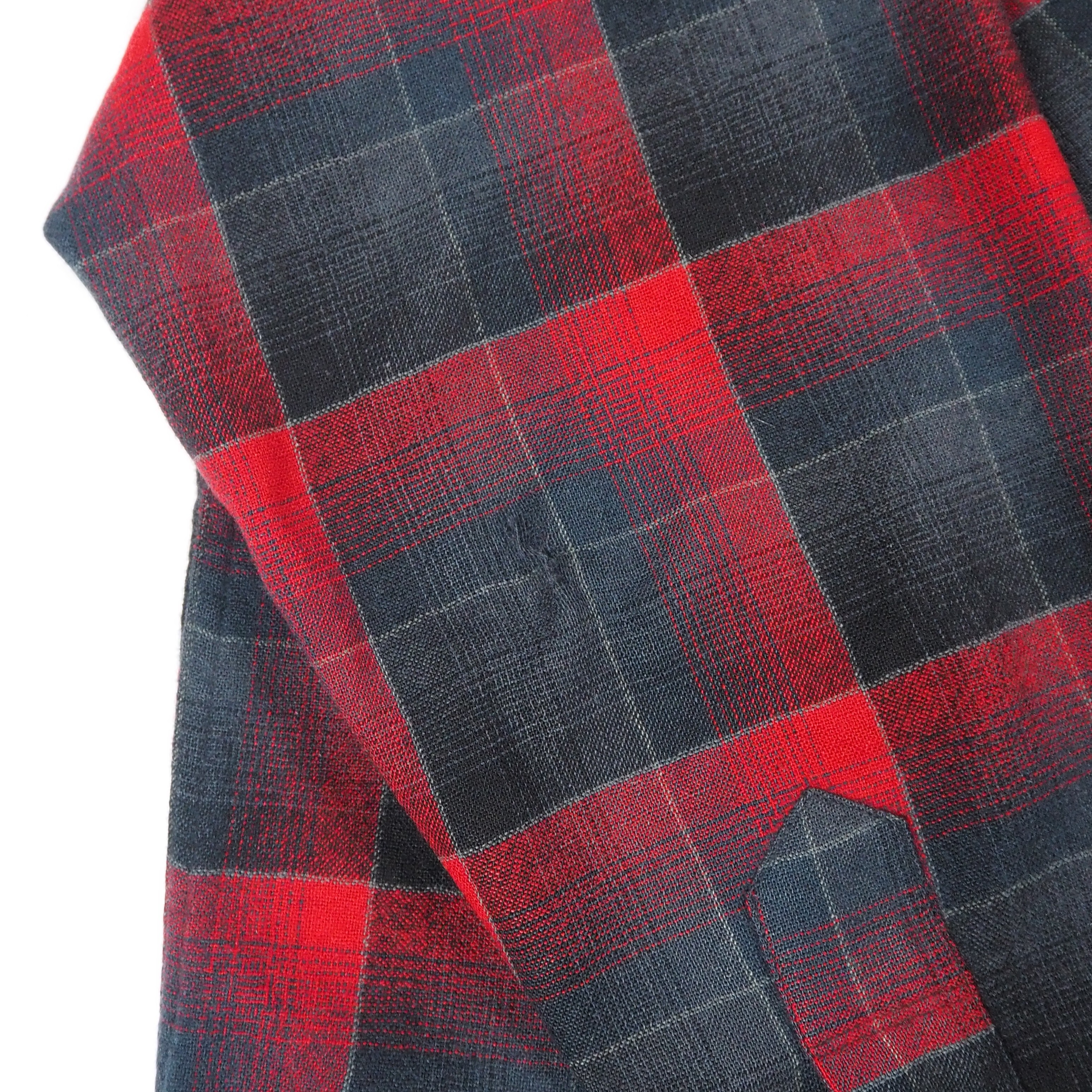 【9/23 20:00入荷】50's Pendleton ウールシャツ Lサイズ ブラック×レッド の画像 14