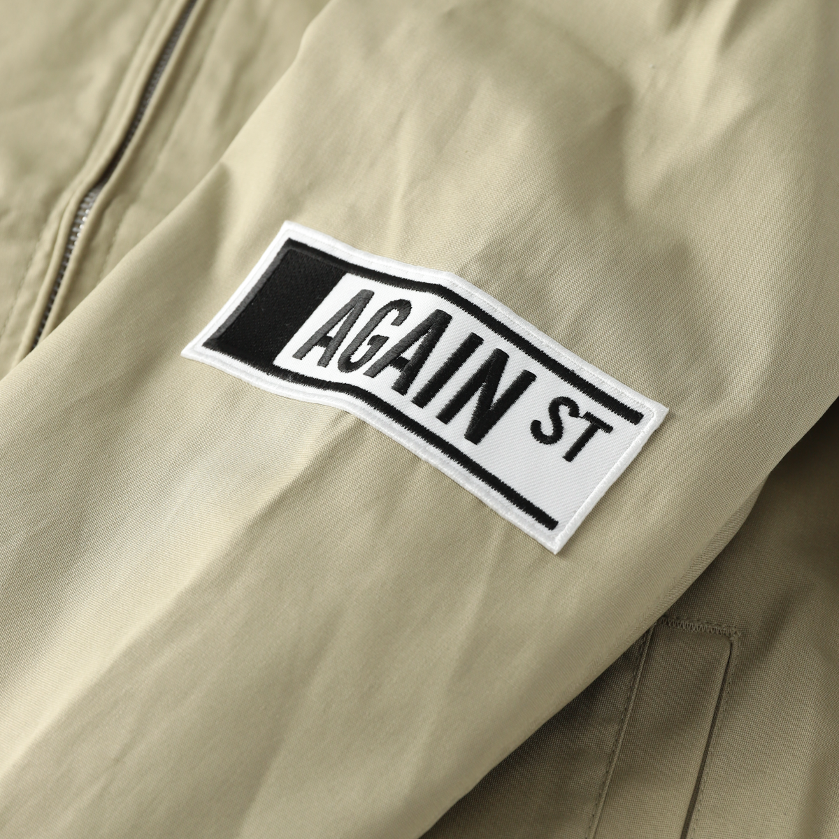 Against Crew Jacket Beige Againstore Against Crew Jacket Beige Againstore