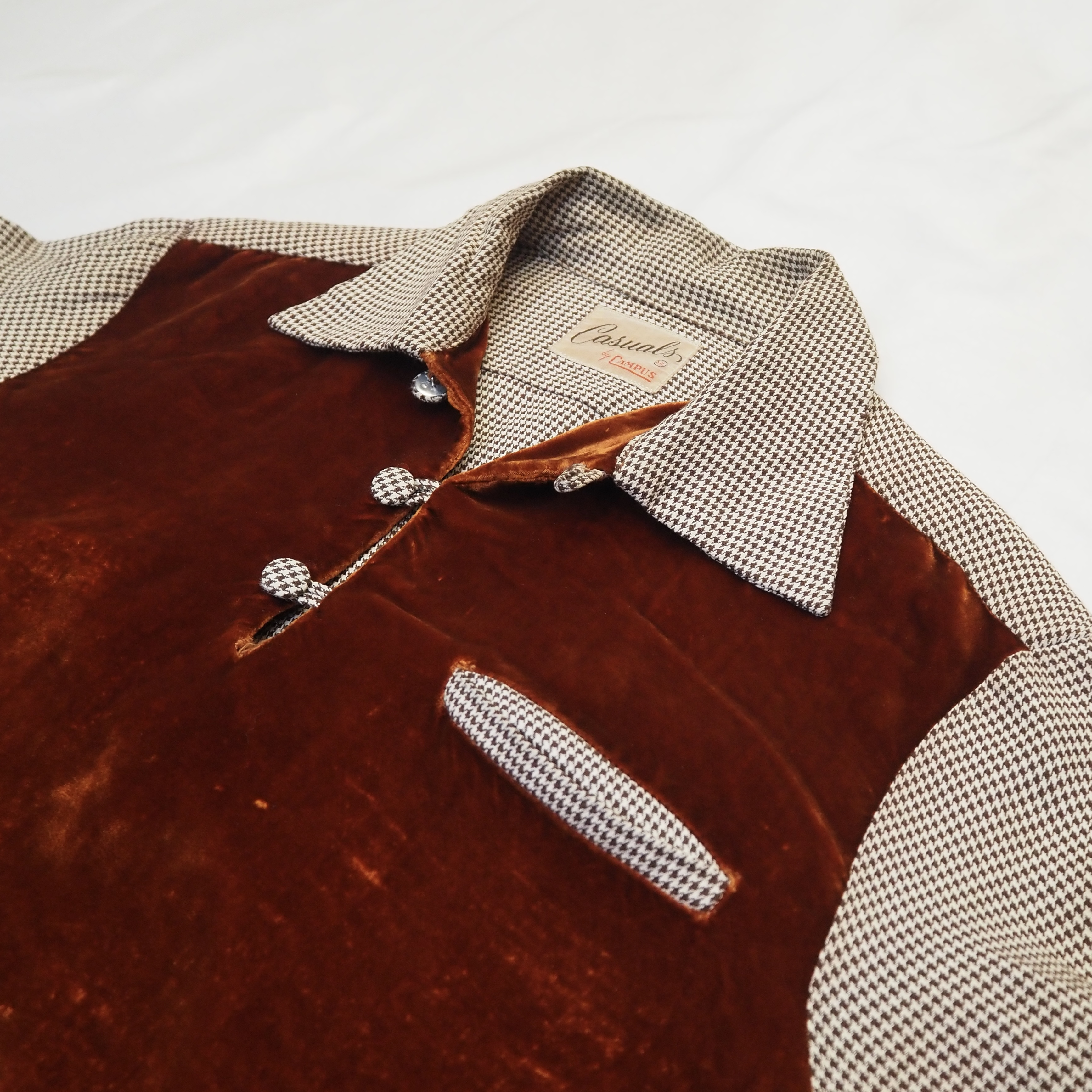 50’s Campus リブシャツ Rayon × Velvet の画像 8