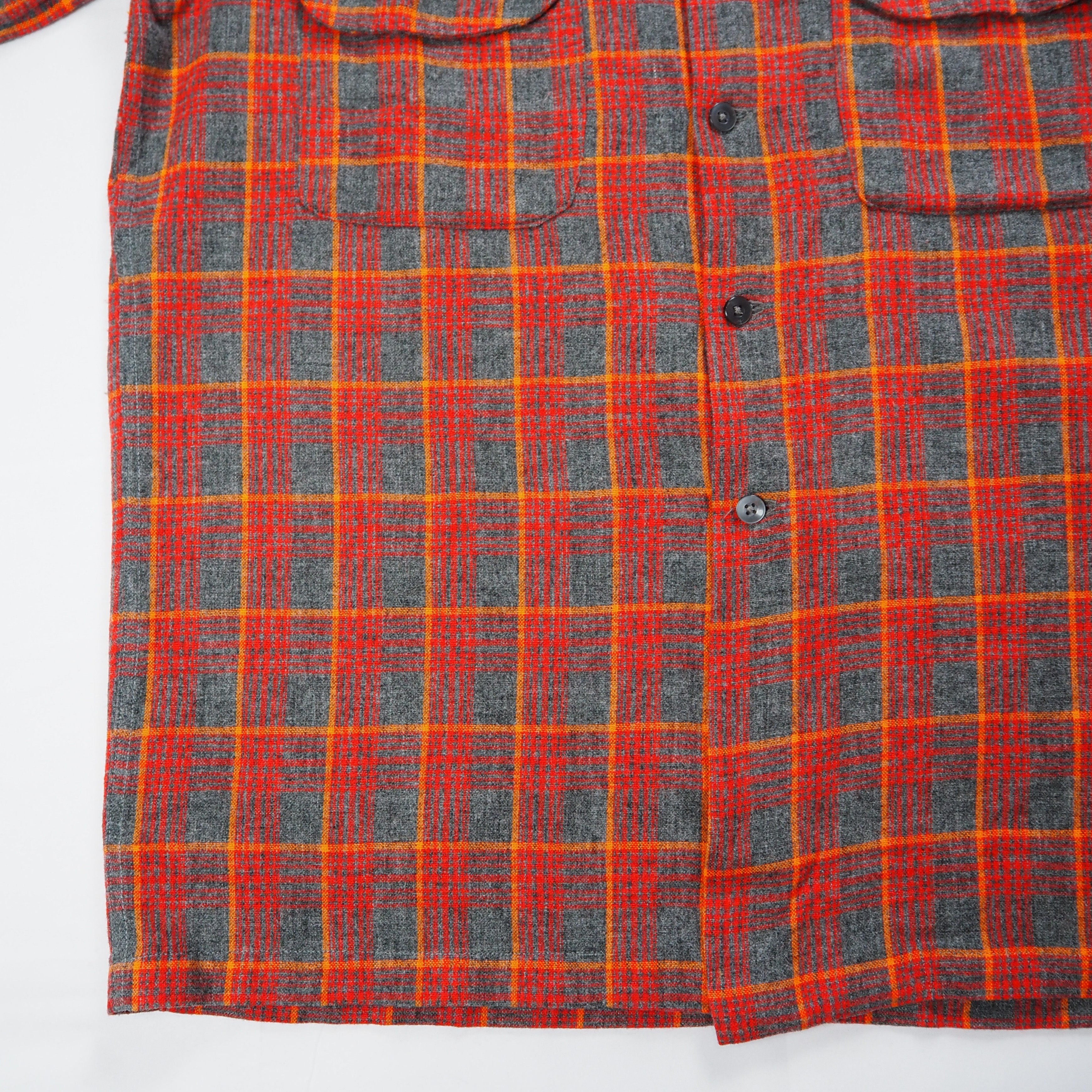 【9/23 20:00入荷】50's ウールシャツ レッド×グレー の画像 6