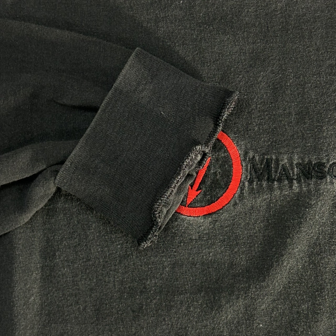 Marilyn Manson Embroidered Logo L/S T-Shirt Black L の画像 7