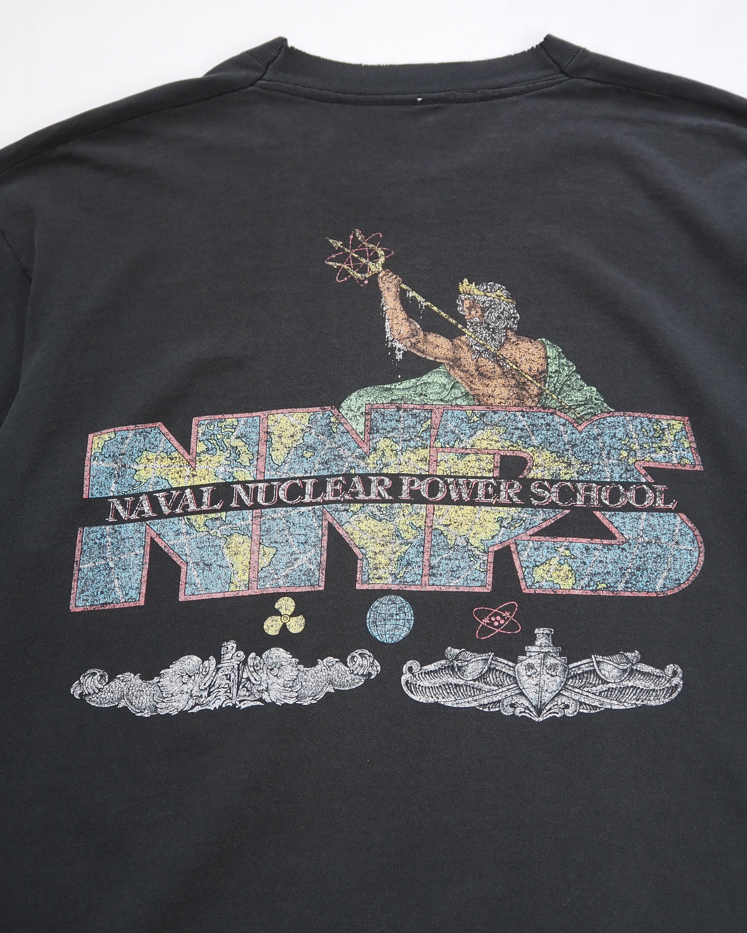 【5/6(水) 20:00入荷】90’s 原子力訓練学校Tシャツ ブラックフェード の画像 4