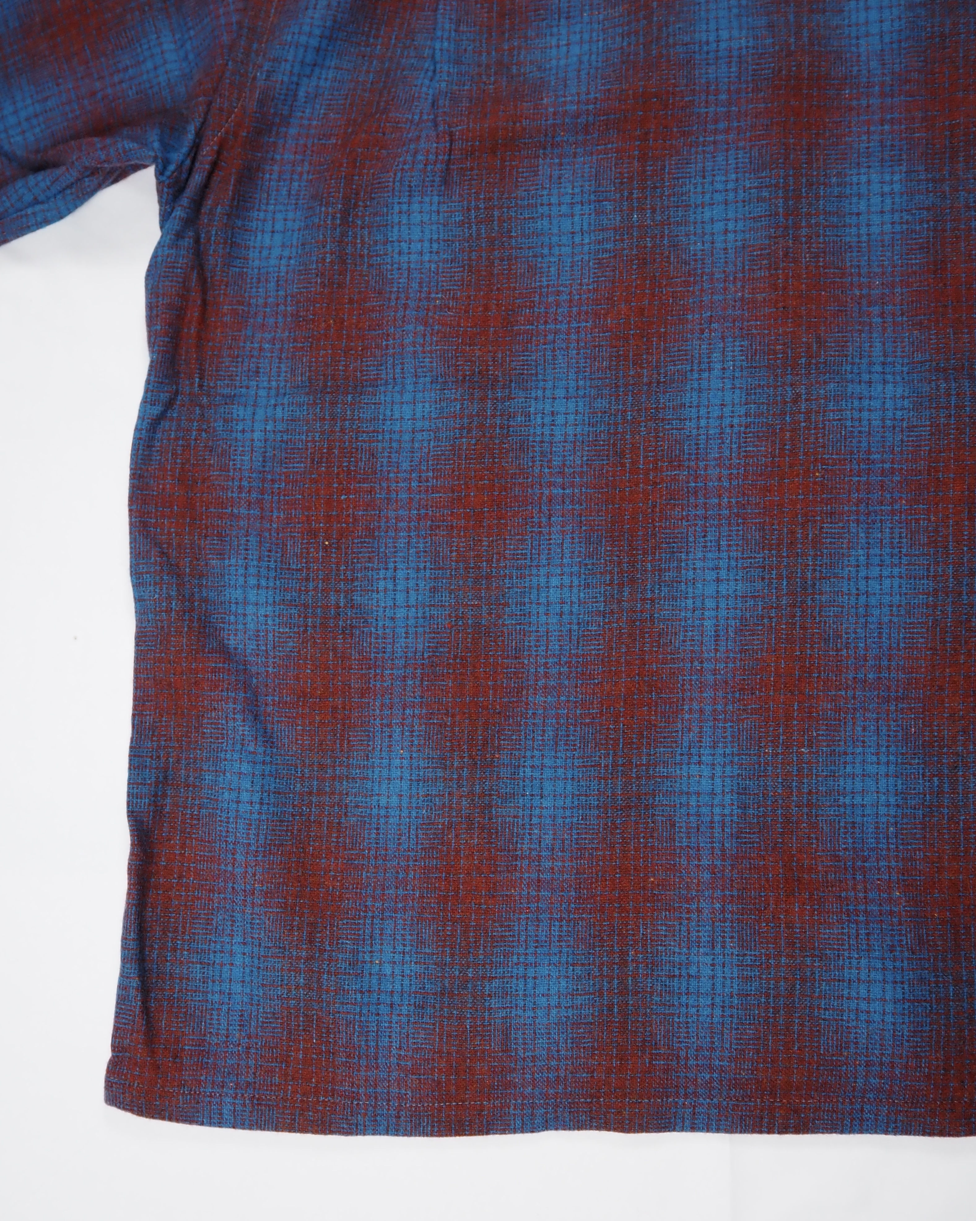【VCM入荷】70’s Towncraft ウールシャツ レッド×ブルー オンブレ の画像 15
