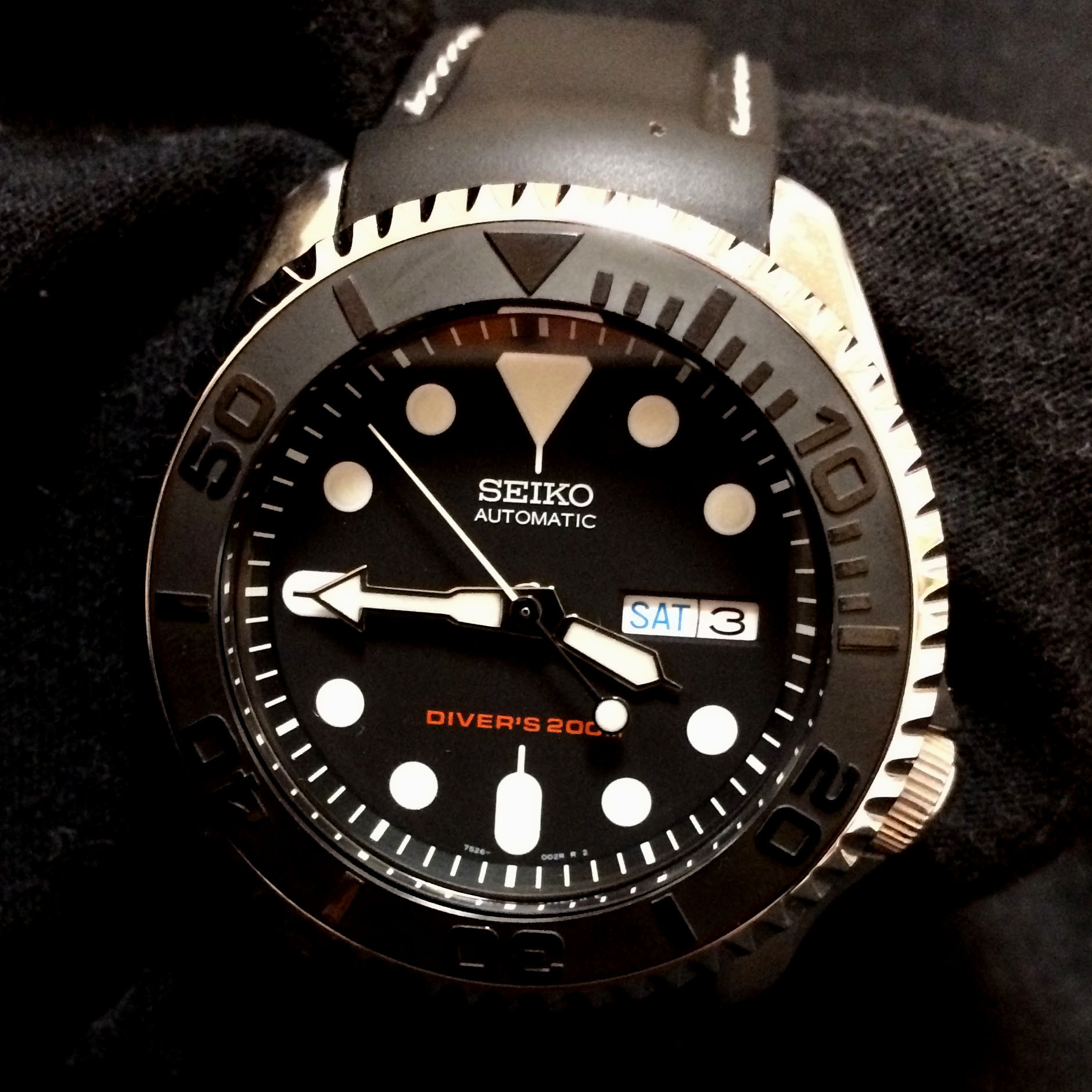 seikoダイバーズ ブラックボーイ skx007 モデファイモデル 自動巻 200m