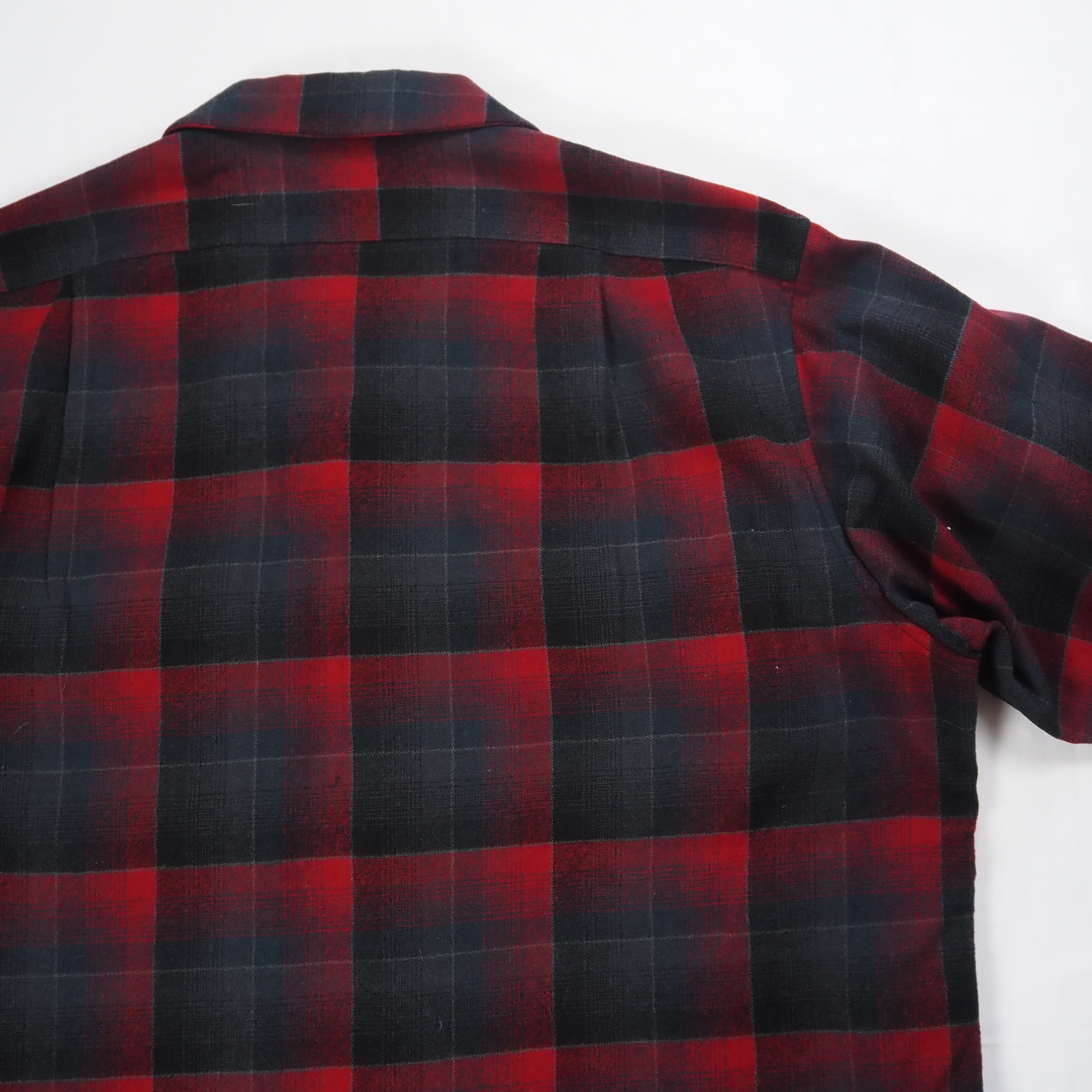【9/23 20:00入荷】50's Pendleton ウールシャツ Lサイズ ブラック×レッド の画像 18