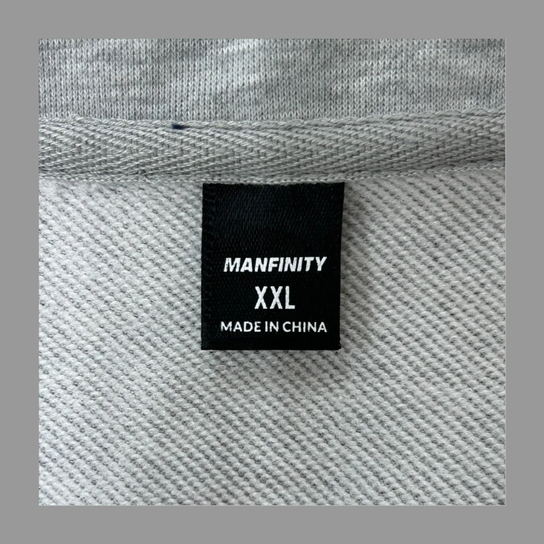MANFINITY ハーフジップ グレー XXL の画像 3