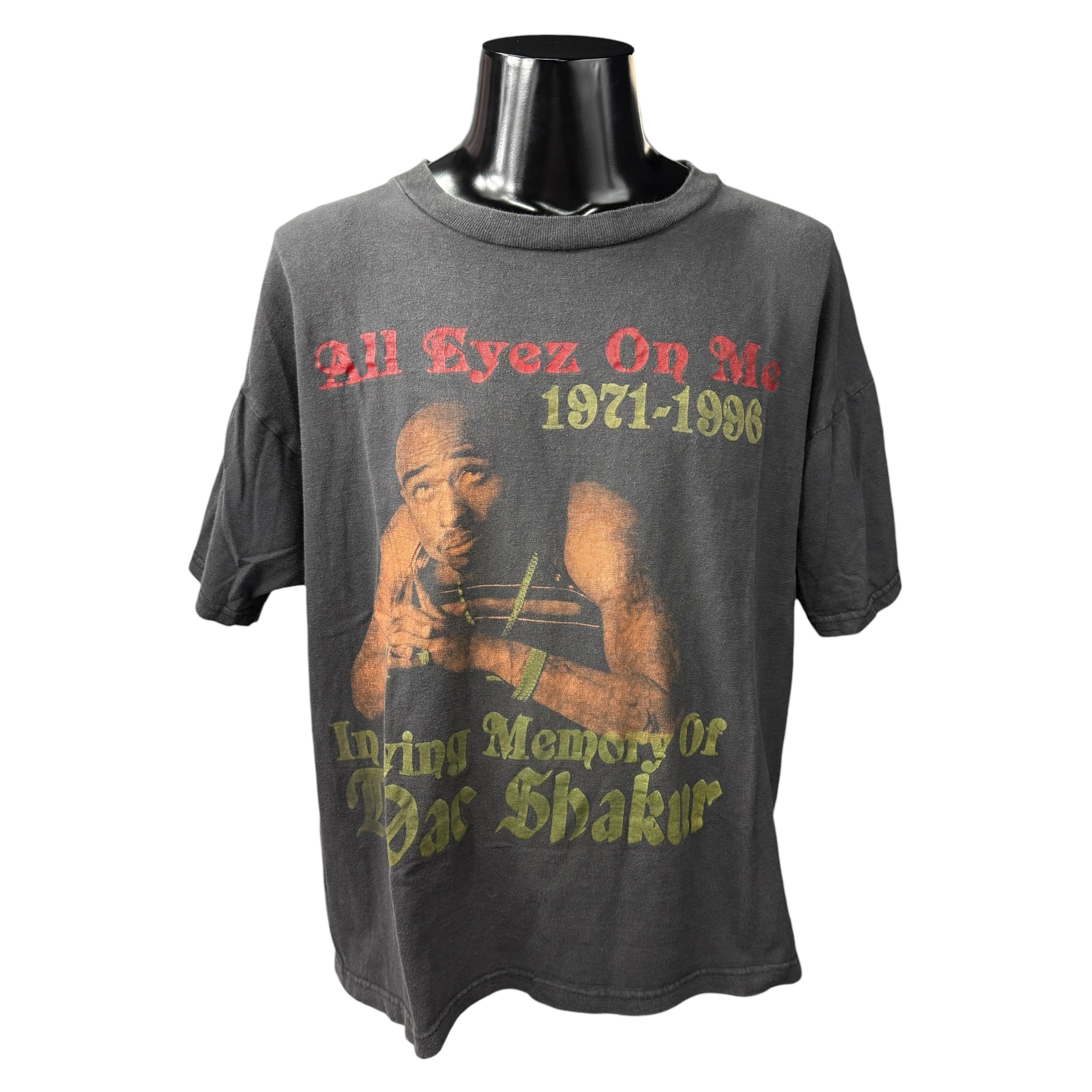 【2PAC】トゥーパック “ALL EYEZ ON ME / R.I.P.” 90’s Vintage 追悼Tシャツ