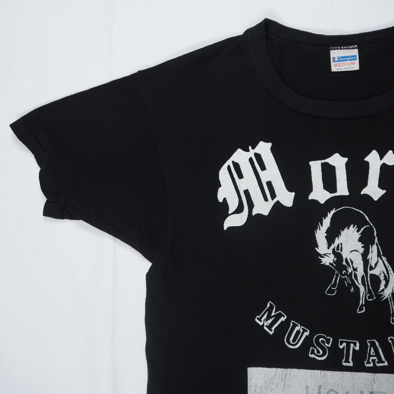 70’s Champion バータグ Tシャツ Mサイズ ブラック の画像 3