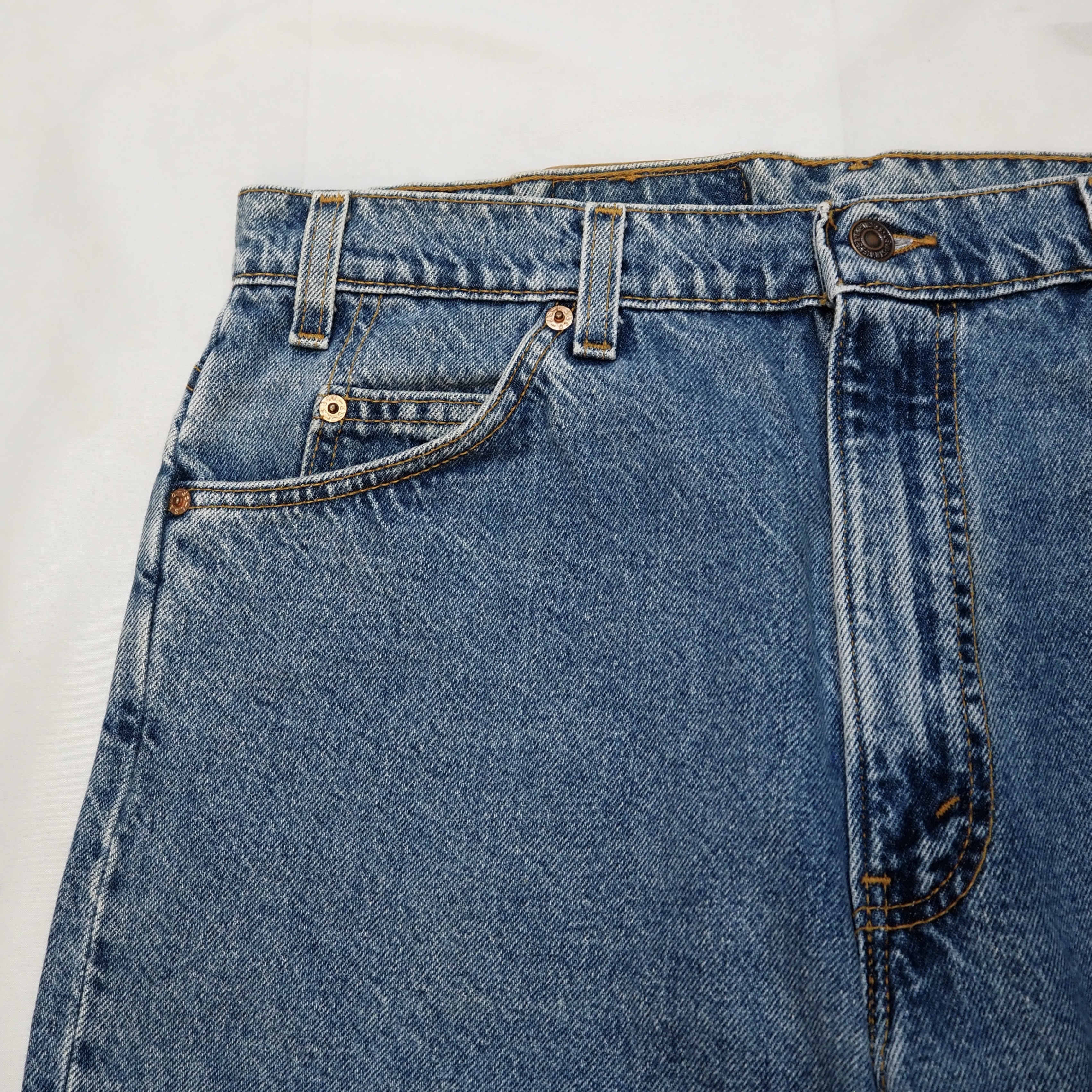 90S Levi’s 505 Blue Denim Shorts Size 36 の画像 2