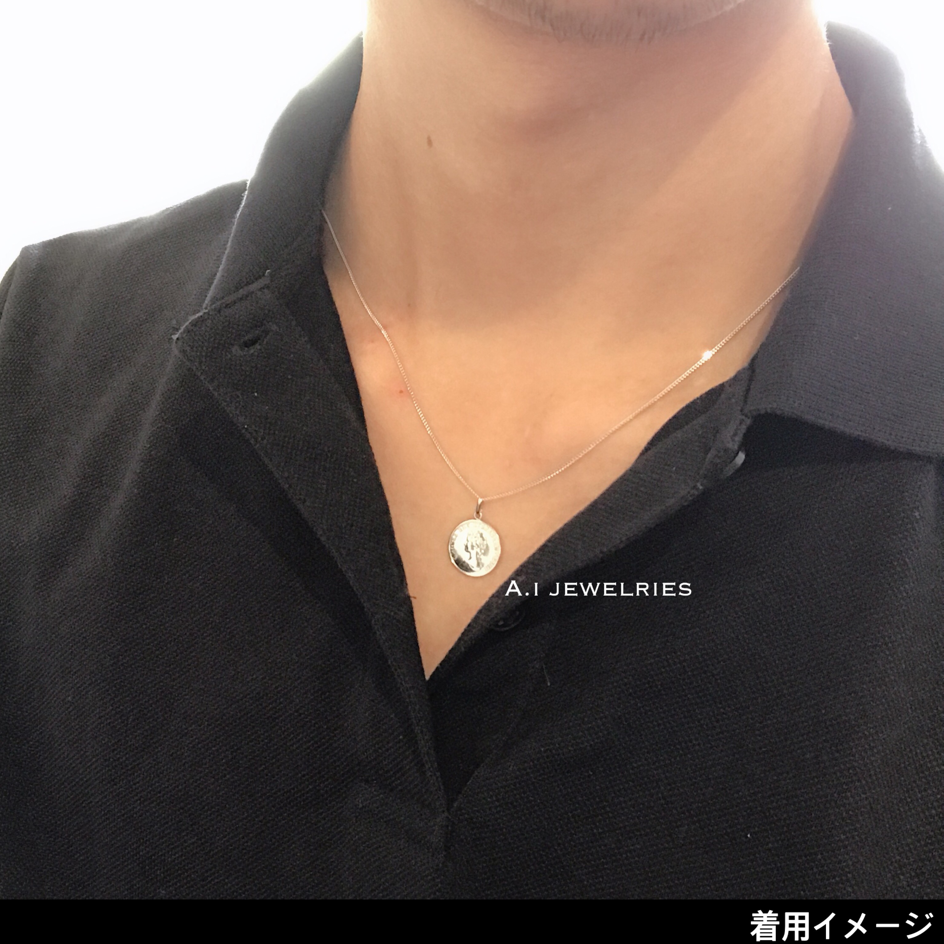 ネックレス 18金 コイン K18 プレス コイン 50cm メンズ K18 14mm Press Coin Necklace 50cm A I Jewelries エイアイジュエリーズ ネックレス 18金 コイン K18 プレス コイン 50cm メンズ K18 14mm Press Coin Necklace 50cm A I Jewelries エイアイジュエリーズ