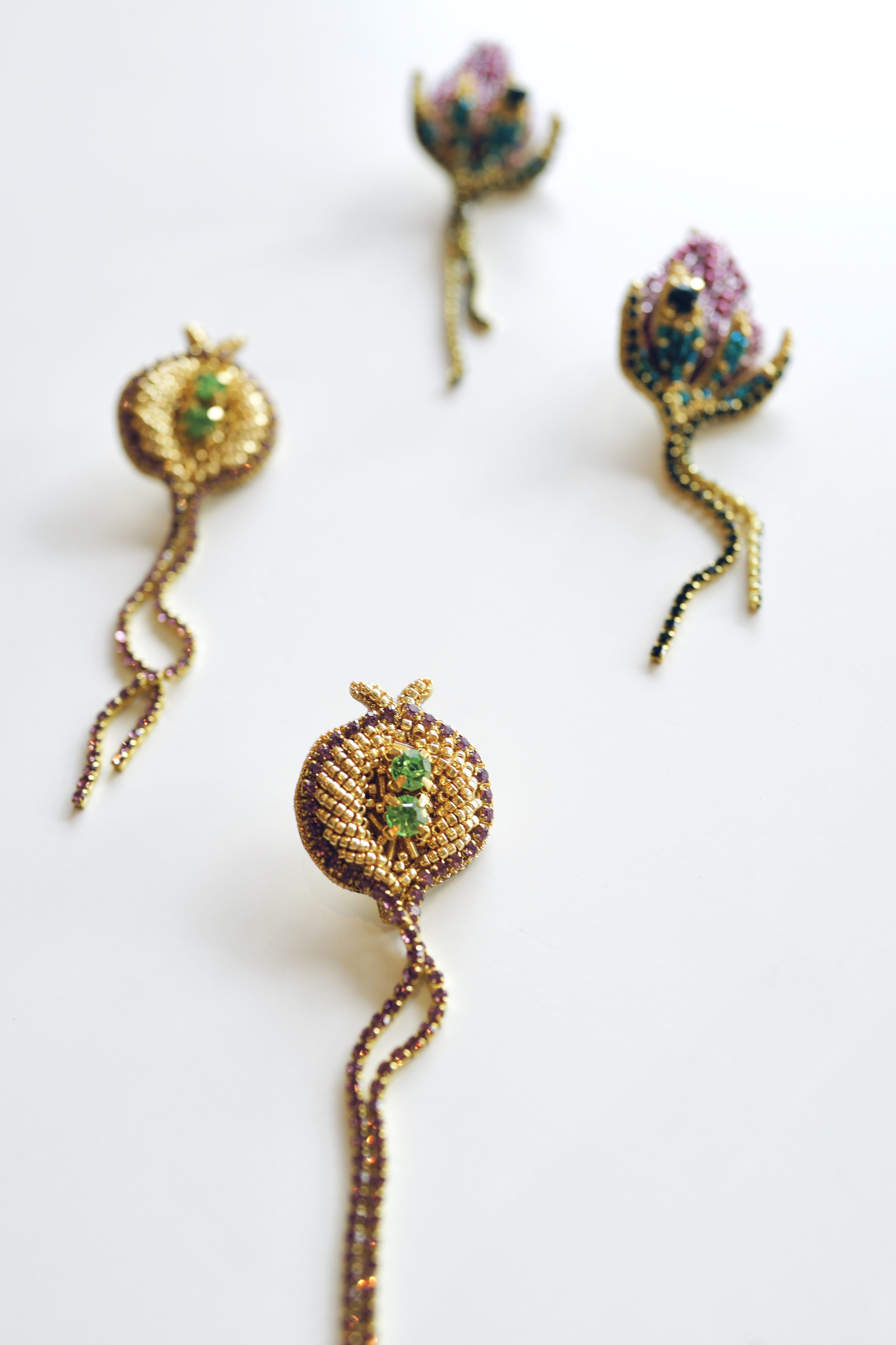 【刺繍ピアス】Flower fruit✴︎