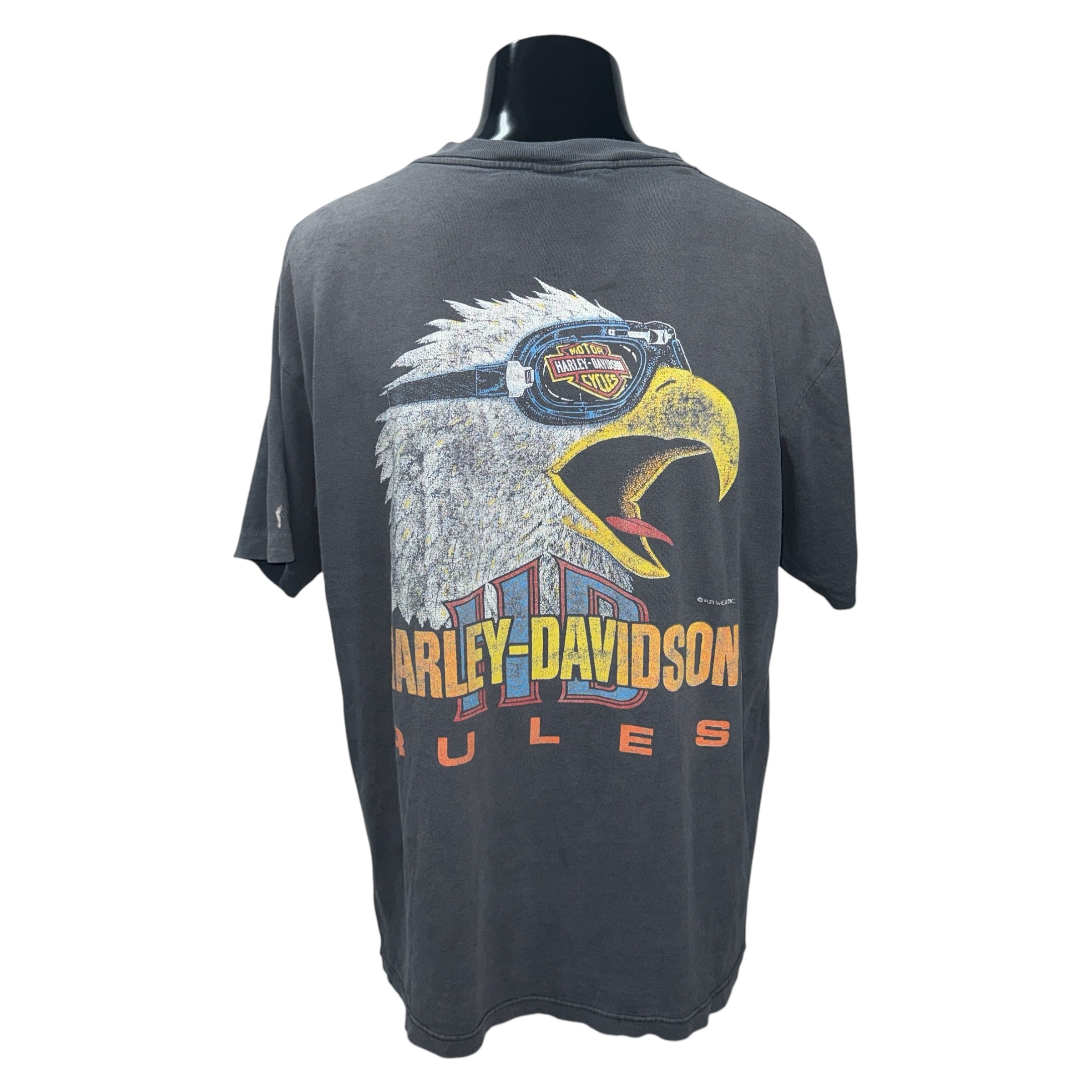 【HARLEY DAVIDSON】ハーレーダビットソン EAGLE RULES 90’s Vintage Tシャツ