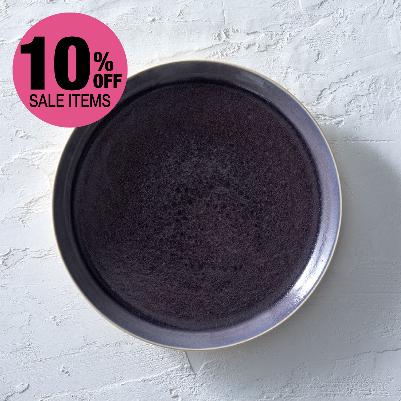 【別注品】大谷焼 田村栄一郎／紫紺 25cm フラット（リム45度）サムネイル画像