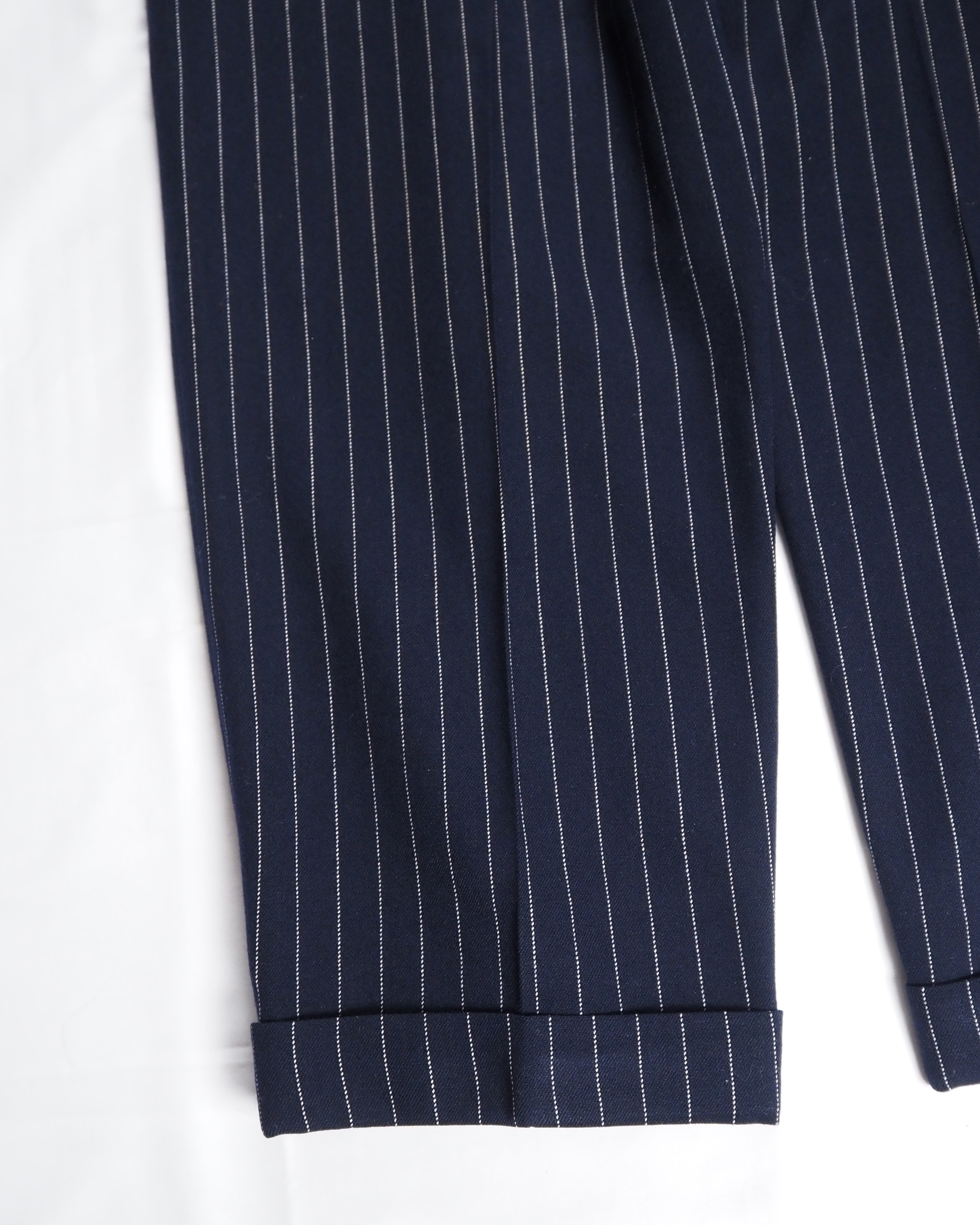 50’s Wool Slacks ストライプ ネイビー×ホワイト の画像 15