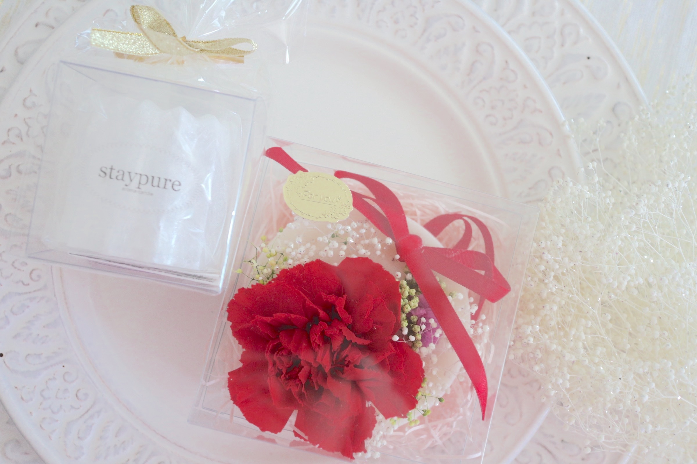 数量限定 カーネーションサシェ カヌレ型キャンドルセット Staypure