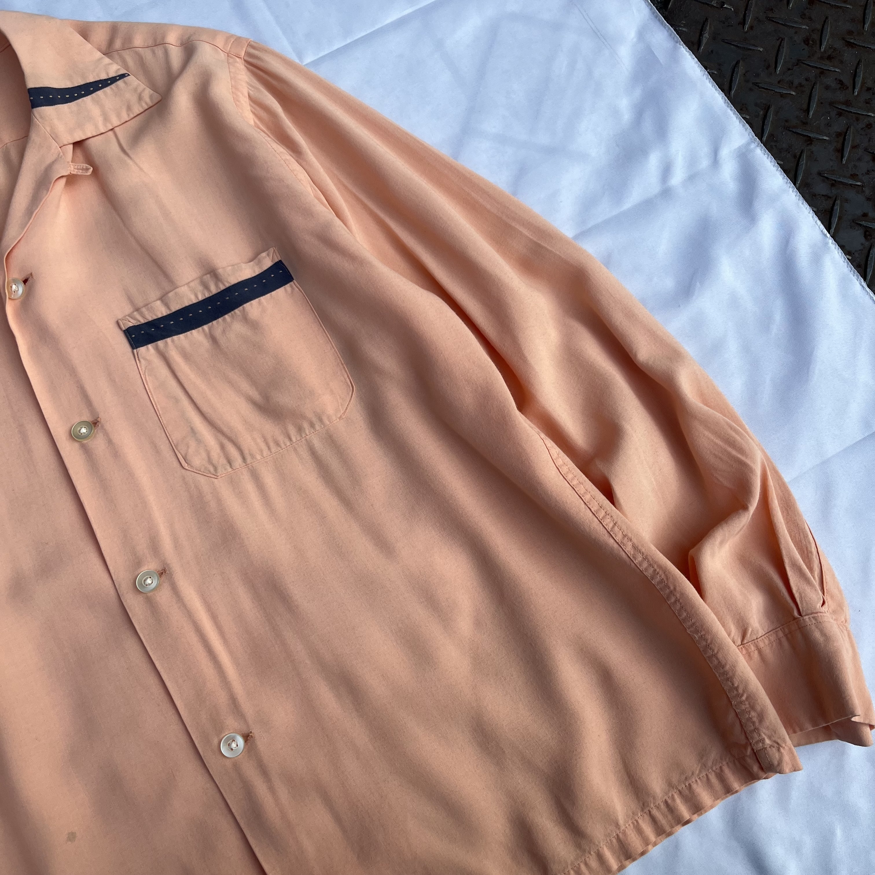 50’s Rayon Shirt “Pink” の画像 4