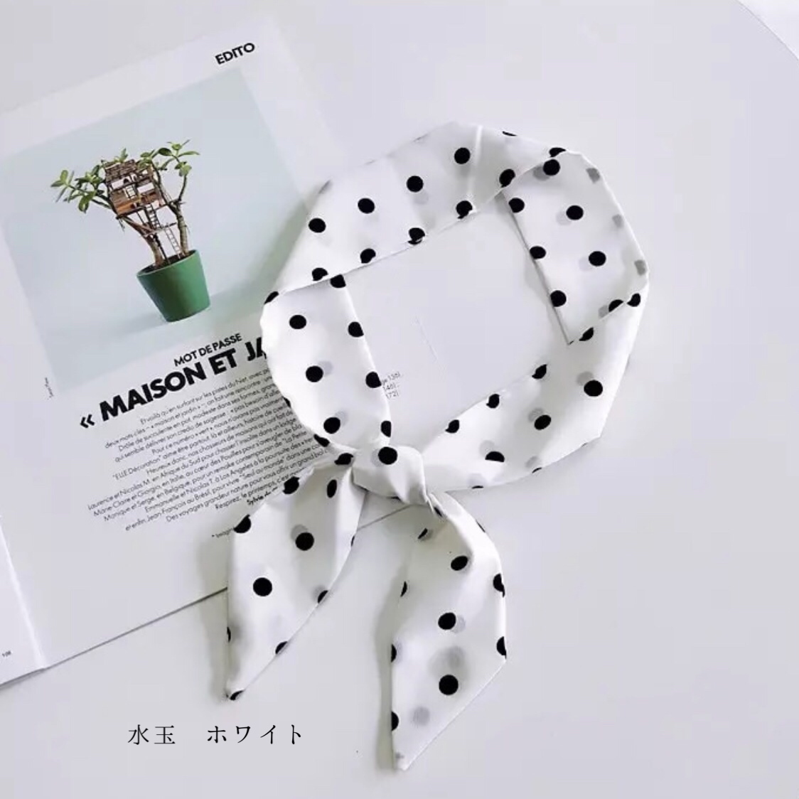 スカーフ スリム レトロ水玉 さらさらシフォン生地 水玉スカーフ ネクタイ ヘアーバンド Rafastone スカーフ スリム レトロ水玉 さらさらシフォン生地 水玉スカーフ ネクタイ ヘアーバンド Rafastone