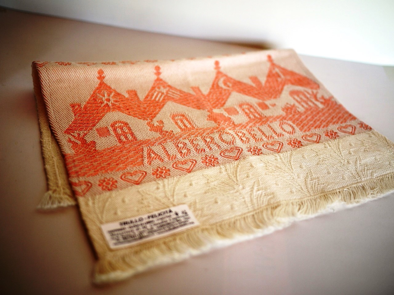 イタリア アルベロベッロ ティータオル トゥルッリ テキスタイル スーベニールお土産 こりすのパン屋