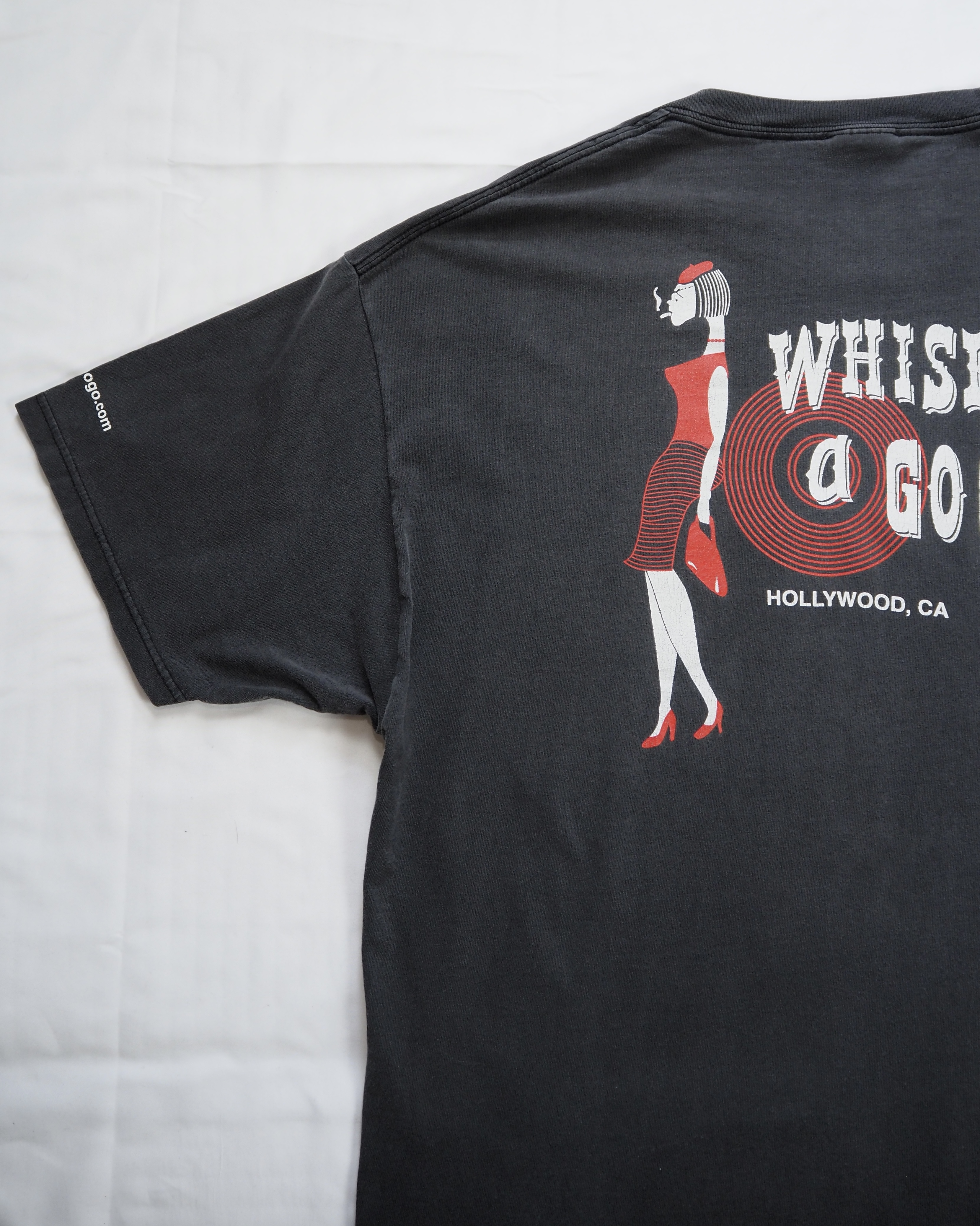 90’s-00’s Whisy a go go Tシャツ ブラックフェード XL の画像 3
